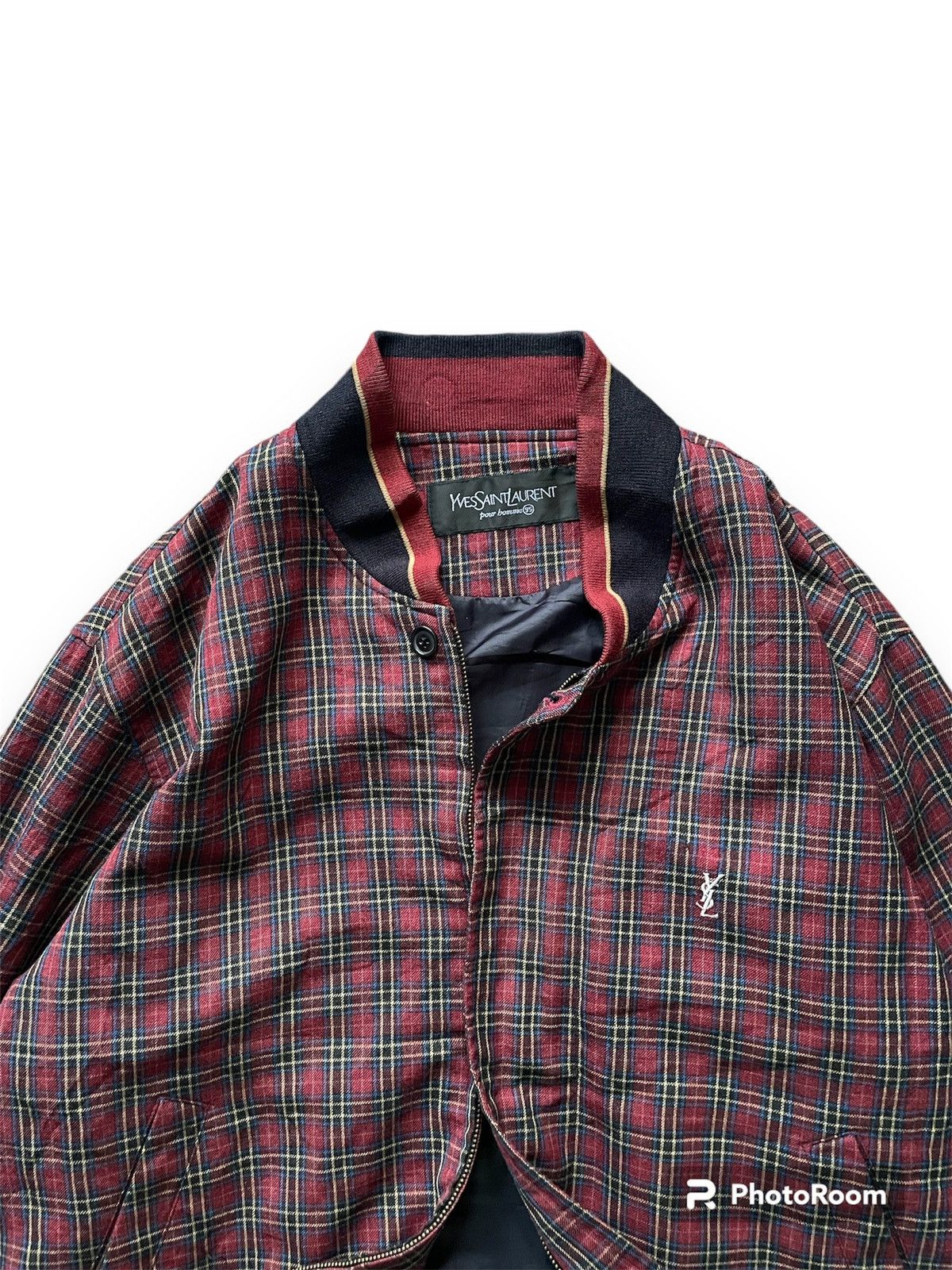 Ysl Pour Homme Yves Saint Laurent PLAID RED Vintage Yves Saint Laurent Jacket Grailed