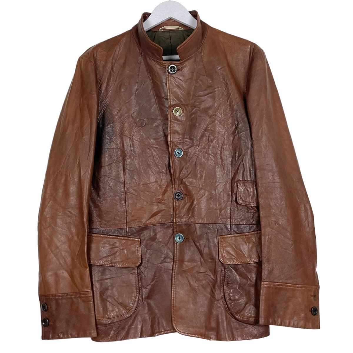 Paul Smith 💥PAUL SMITH LAMB BROWN LEATHER JACKET Size US L / EU 52-54 / 3 - 1 Thumbnail