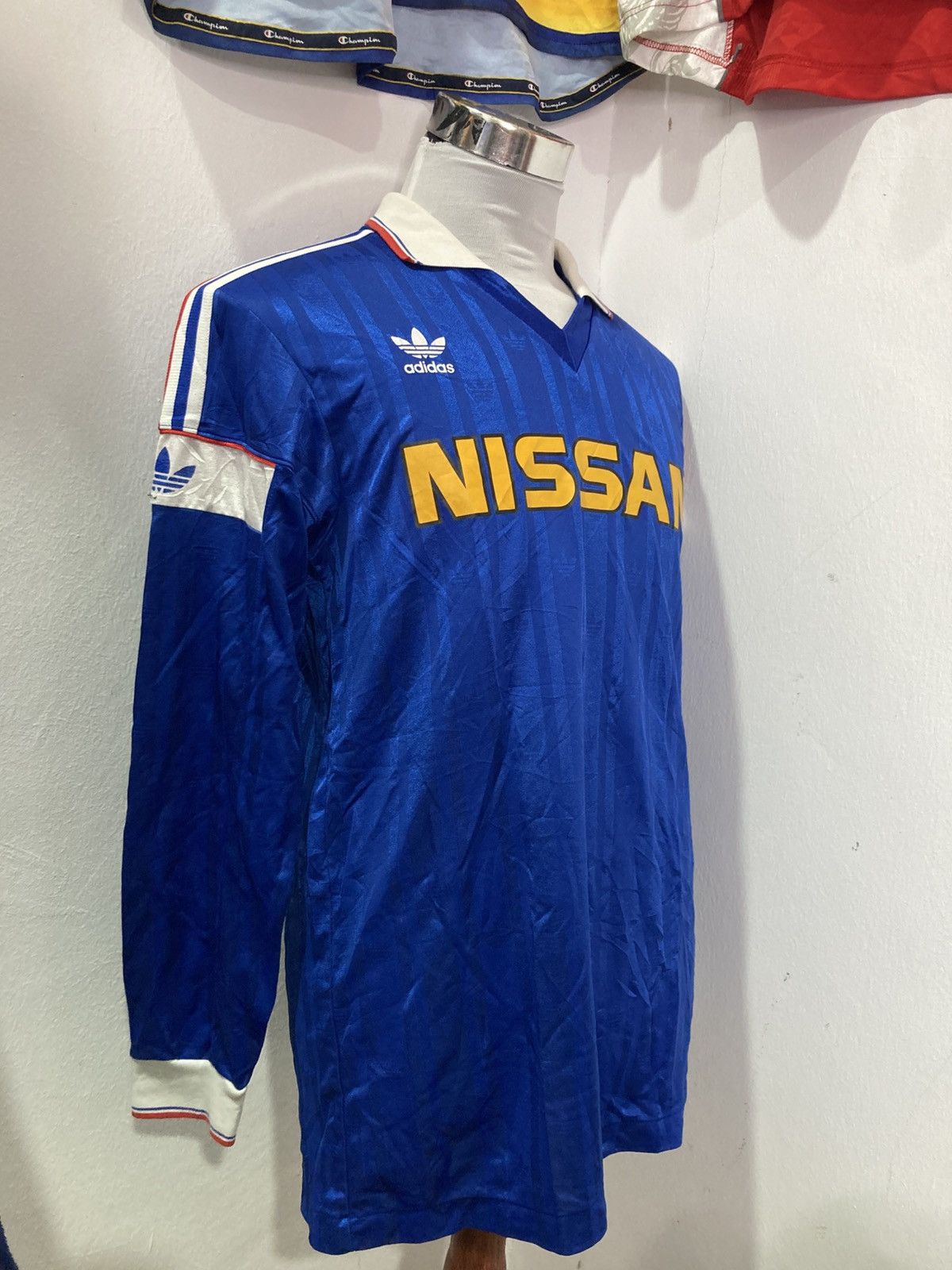 Adidas Matchworn Adidas Vintage Yokohama Marinos Jersey 1989 Size US L / EU 52-54 / 3 - 4 Thumbnail