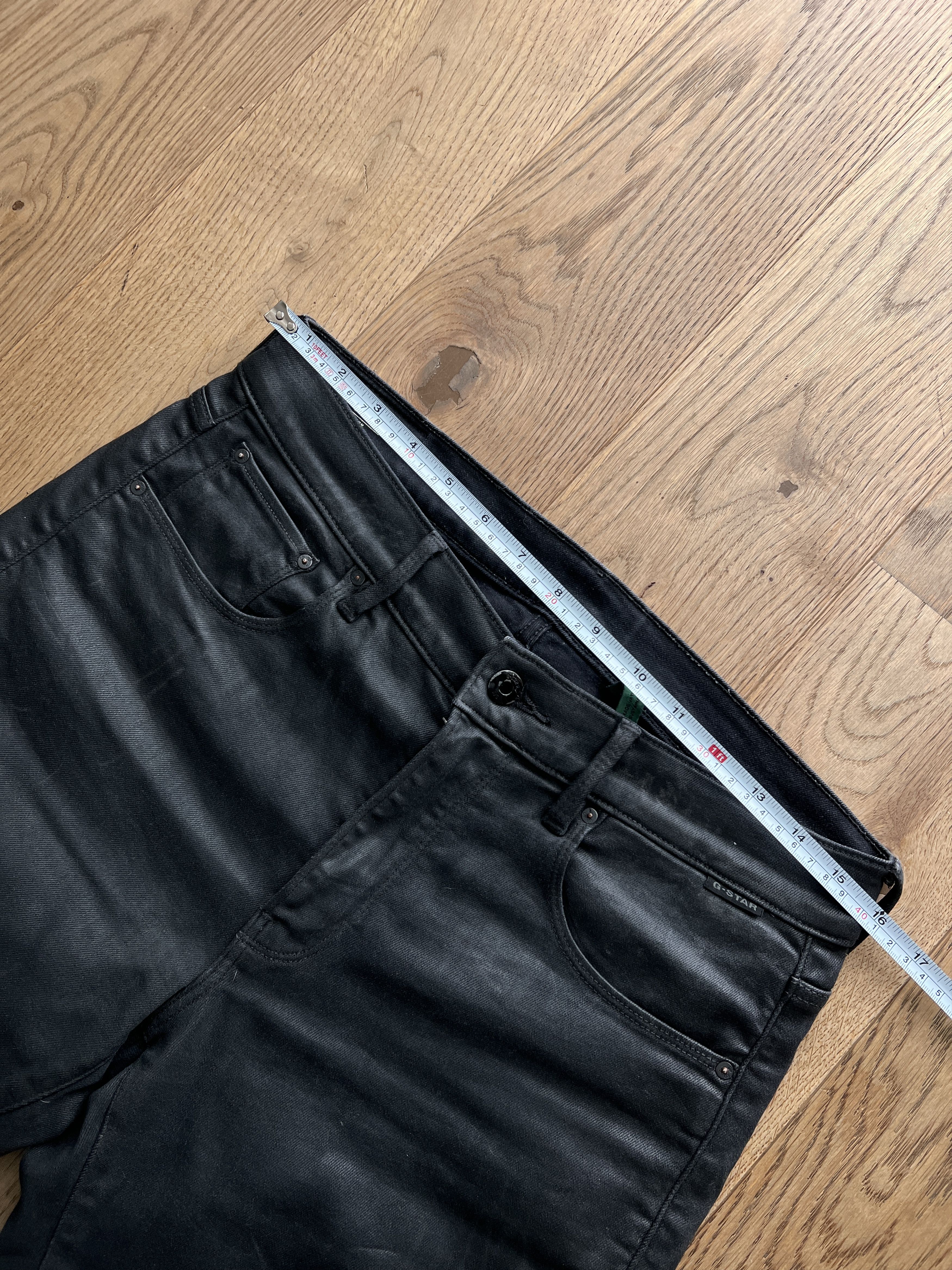 G-Star Sick G Star RAW 3301 faux leather pants waxed stretch skinny Size US 30 / EU 46 - 17 Thumbnail