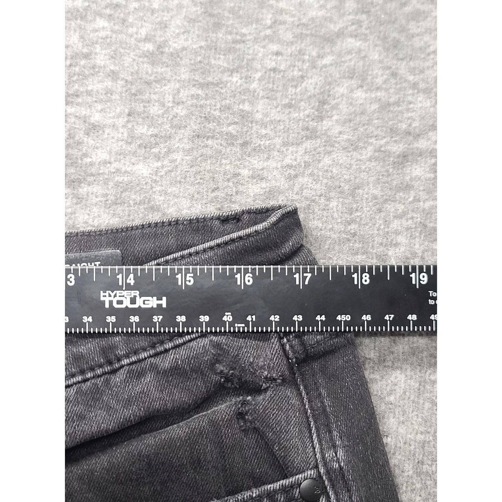 Vintage Judy Blue 90's Straight Jeans Women Black High Rise Distressed Denim 32 Inseam 15/32 Size 15 Regular Stretch Pockets Size 36" / US 14 / IT 50 - 5 Thumbnail