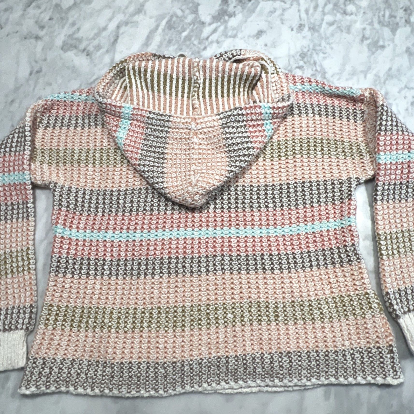 O'Neill O’Neill Bailynn Hooded Sweater Women’s Size Small Drawstring Pocket Knit Beach Hooded Knit Multicolor Logo Casual Beach Size S / US 4 / IT 40 - 7 Thumbnail