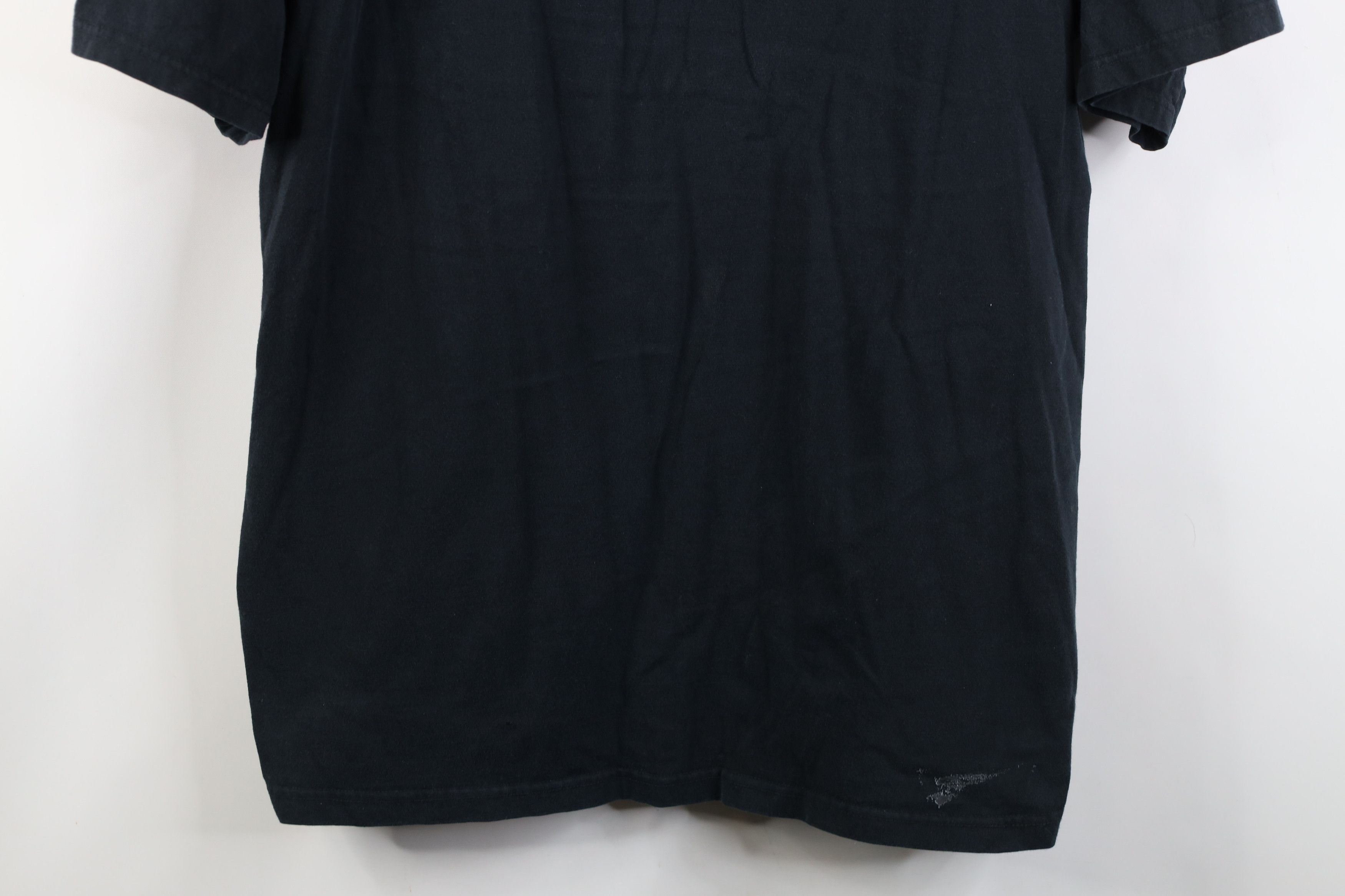 Vintage Vintage 90s Y2K Streetwear Blank Cotton T-Shirt Black Size US XL / EU 56 / 4 - 3 Thumbnail