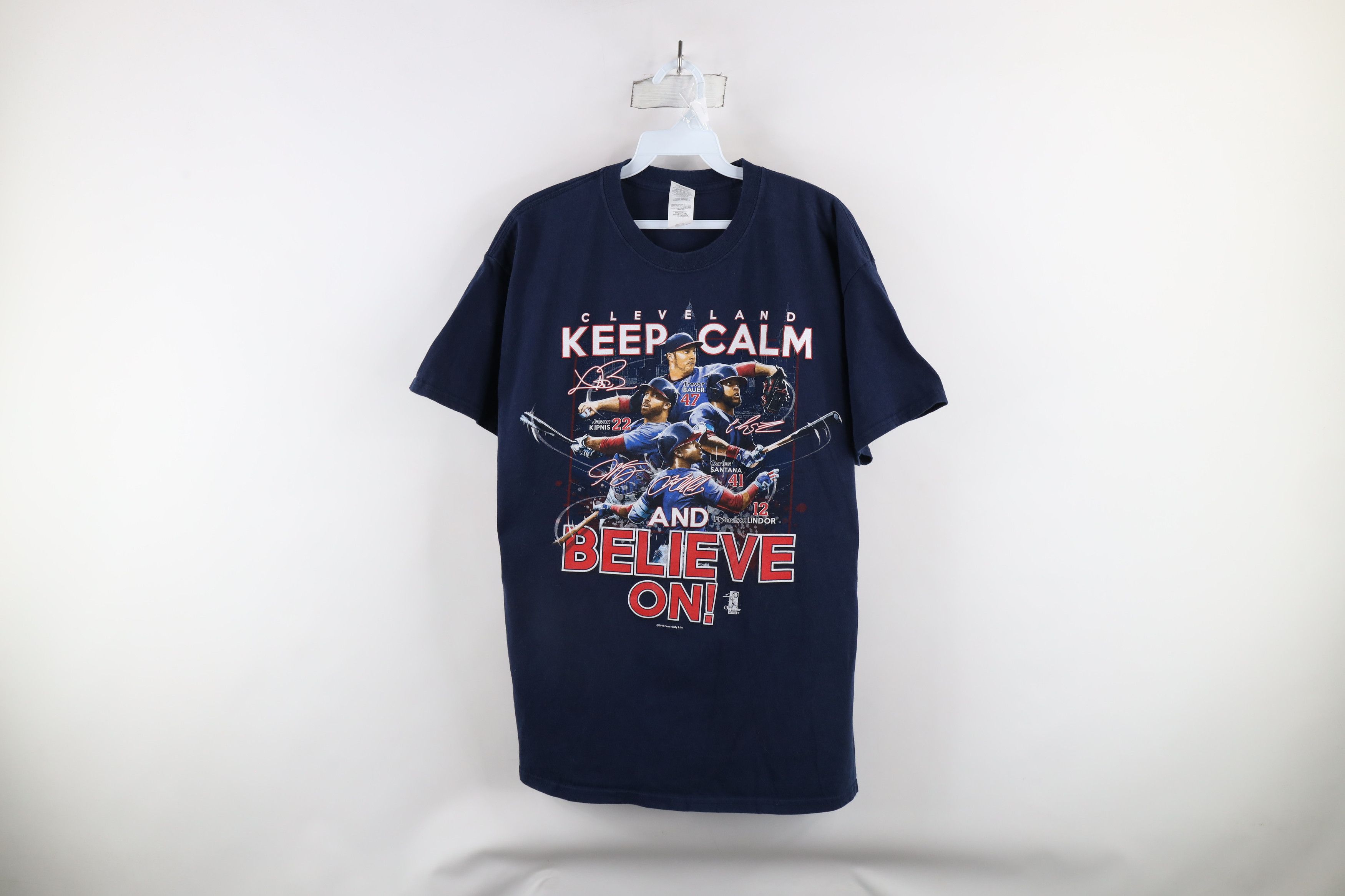 Vintage Streetwear Cleveland Indians Keep Calm Believe On T-Shirt Size US L / EU 52-54 / 3 - 1 Thumbnail