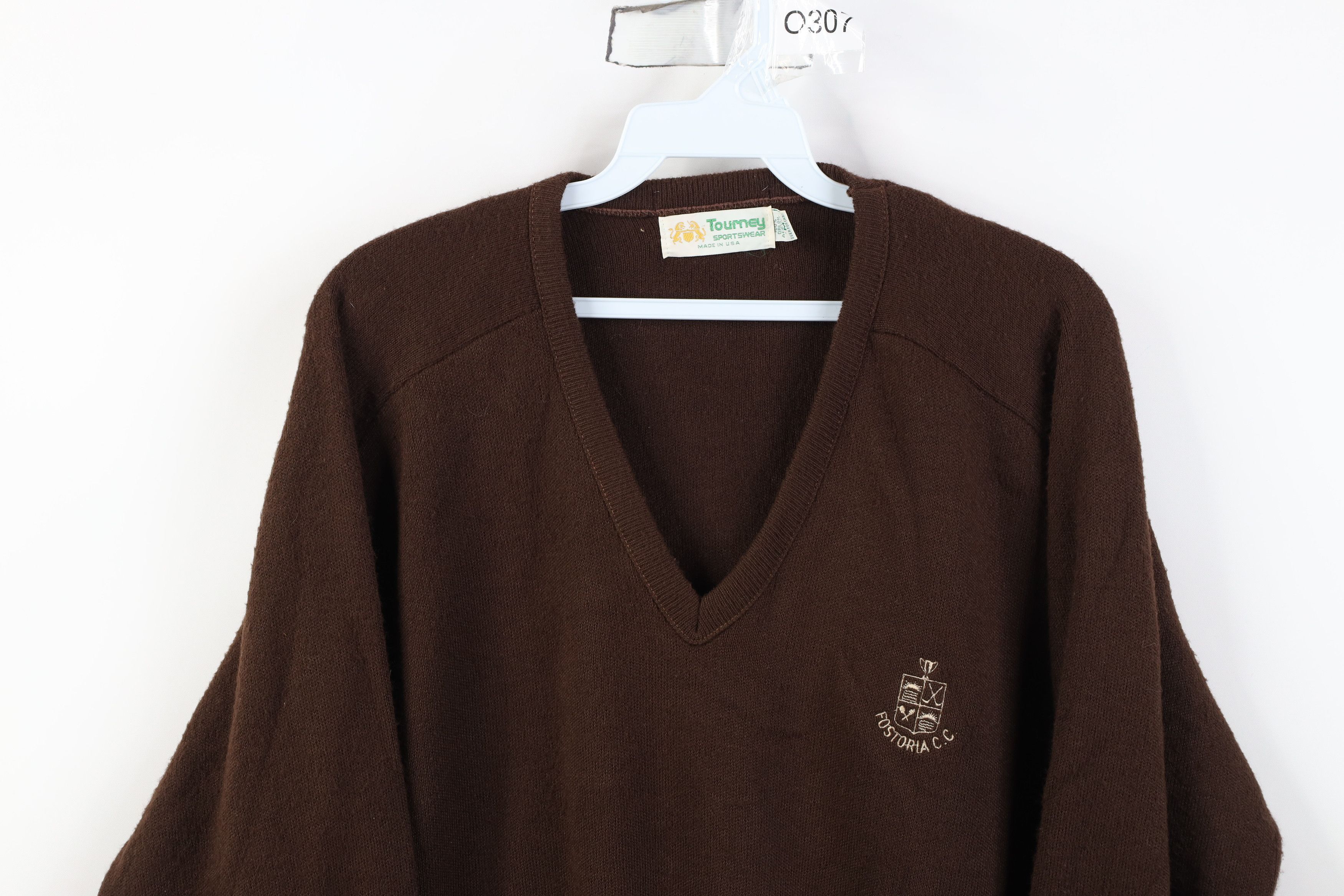 Vintage Vintage 70s Country Club Ohio Golf Knit Sweater Brown USA Size US M / EU 48-50 / 2 - 2 Thumbnail