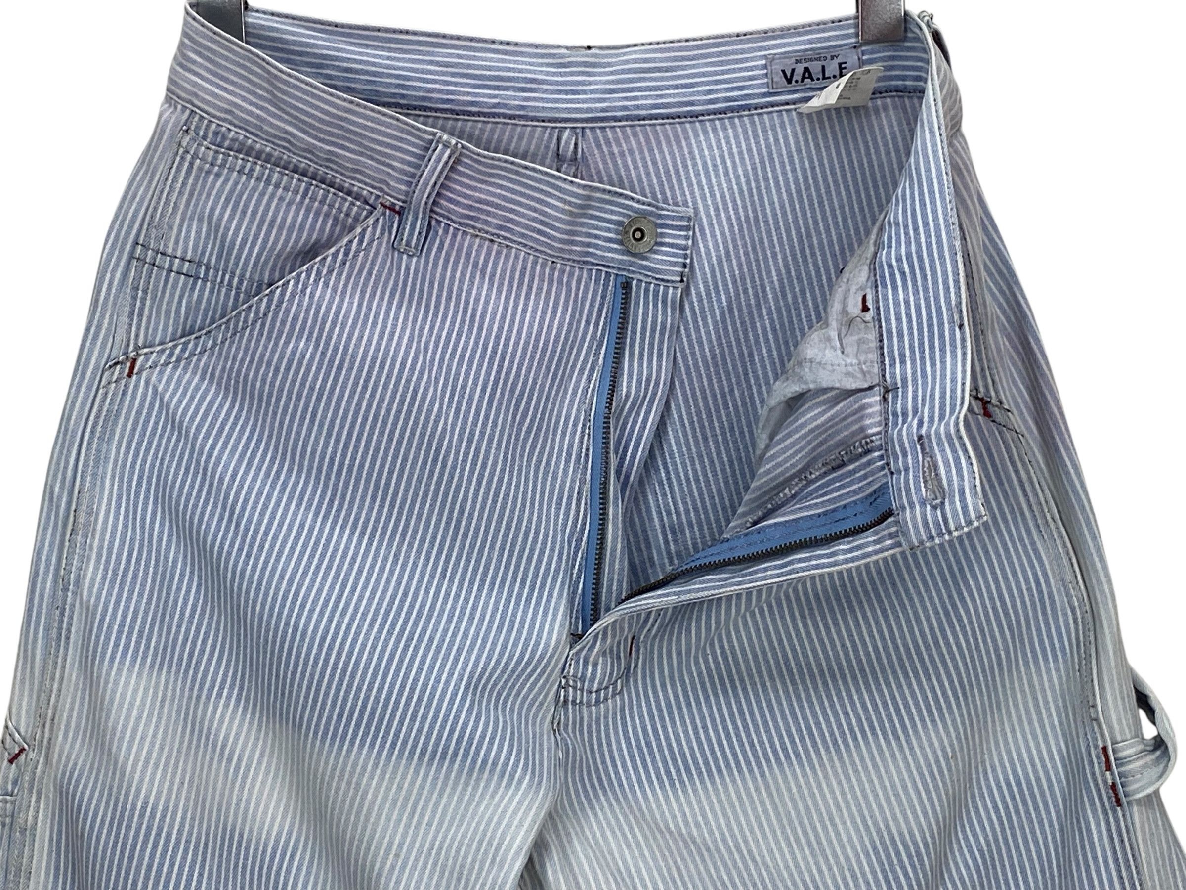 Japanese Brand Vale Carpenter Jeans Stripes Hickory Jeans Size US 30 / EU 46 - 8 Thumbnail