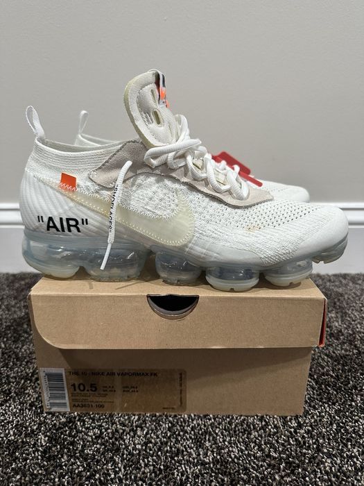 Vapormax off white on sale grailed