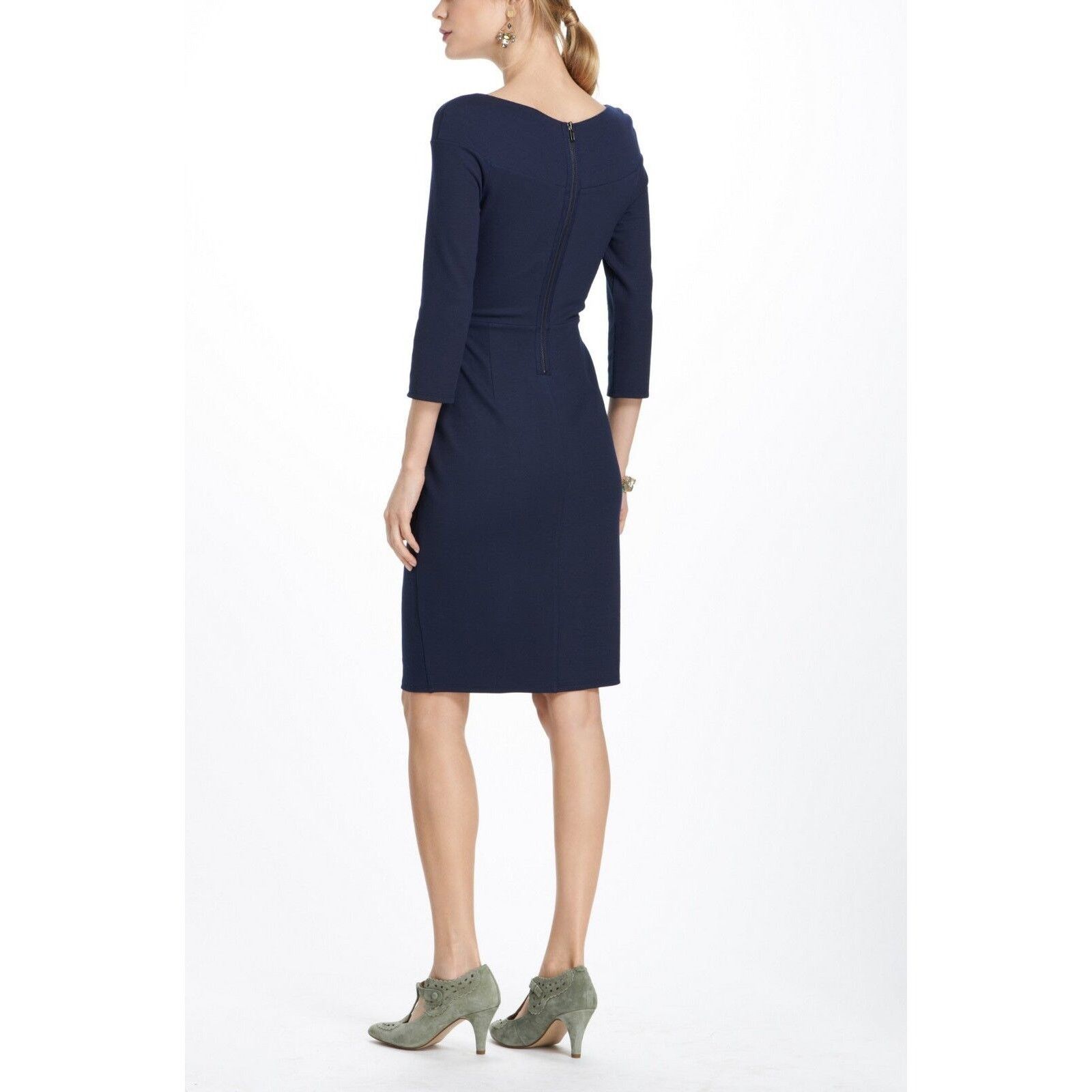 Anthropologie New Anthropologie Ina Boatneck Dress by Bailey 44 NAVY XS Size XS / US 0-2 / IT 36-38 - 2 Thumbnail