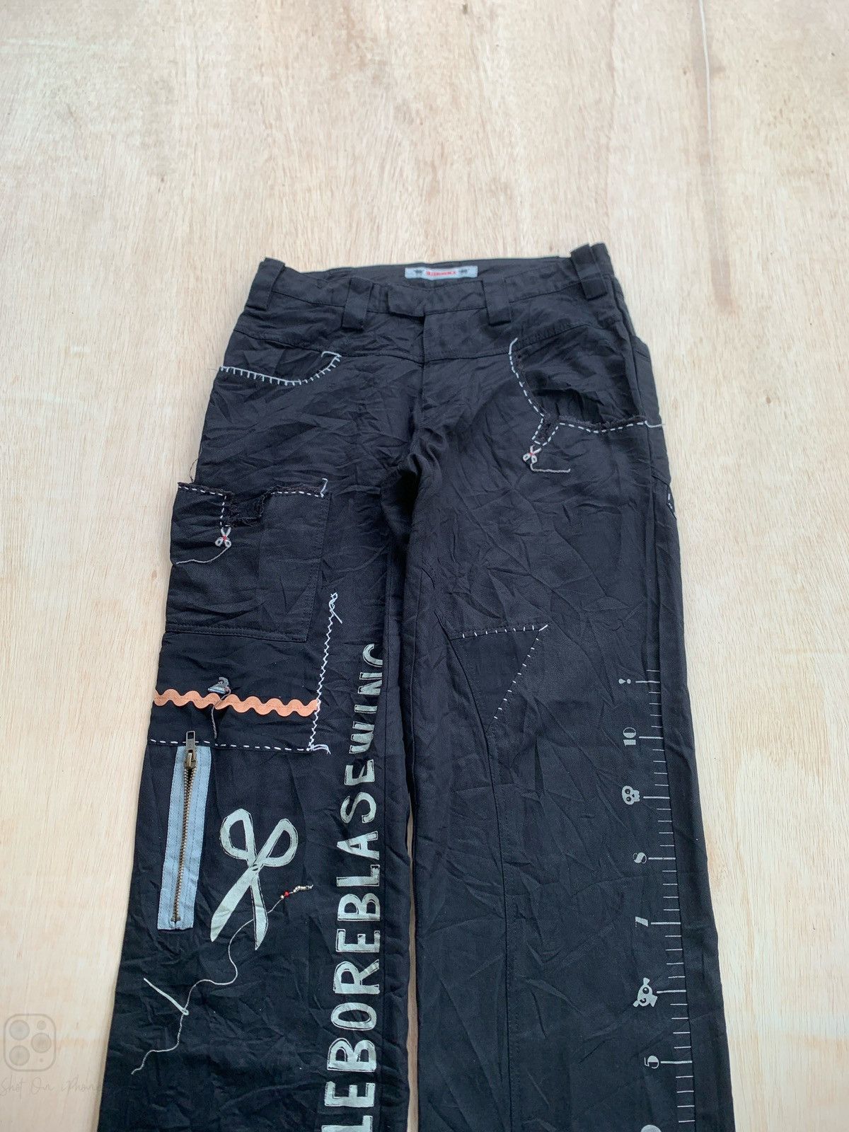 Hysteric Glamour × Japanese Brand Olleborebla Yohji Yamamoto Style Black Pants Size US 28 / EU 44 - 2 Thumbnail