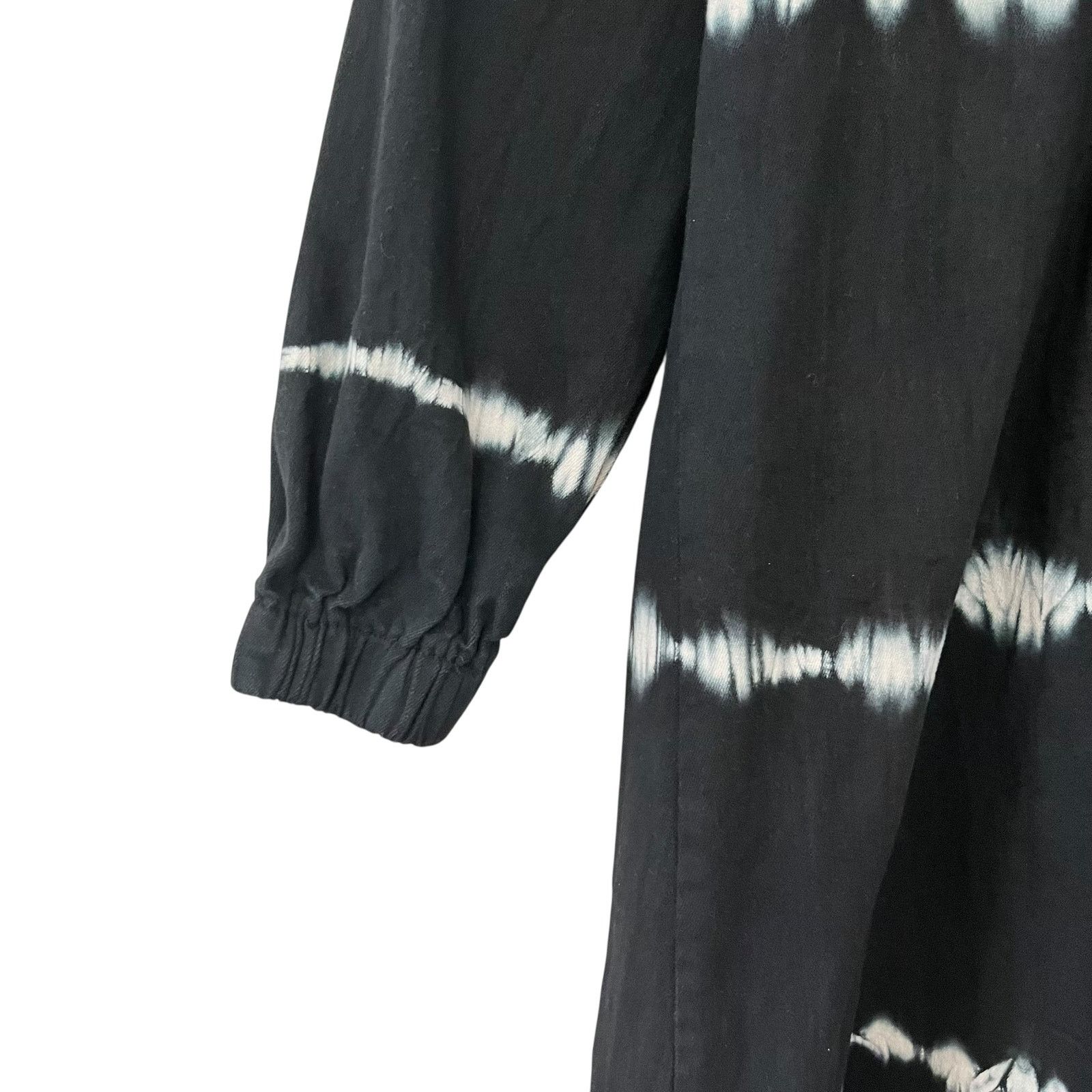 Other Steph Black Denim Tie Dye Exaggerated Collar Dress Size XS / US 0-2 / IT 36-38 - 3 Thumbnail