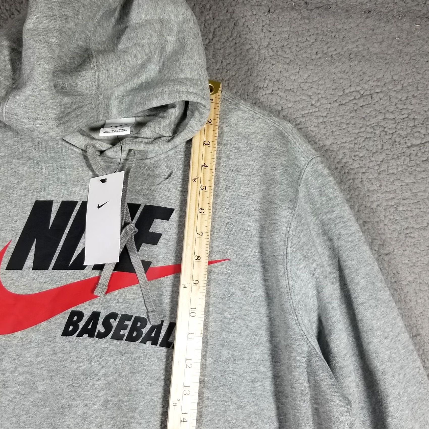 Nike Nike Hoodie Mens Large L Fleece Pullover Baseball Strikeout Swoosh Logo Kangaroo Pocket Hooded Front Pocket Casual Sportswear Avg Sized Gray Size US L / EU 52-54 / 3 - 5 Thumbnail