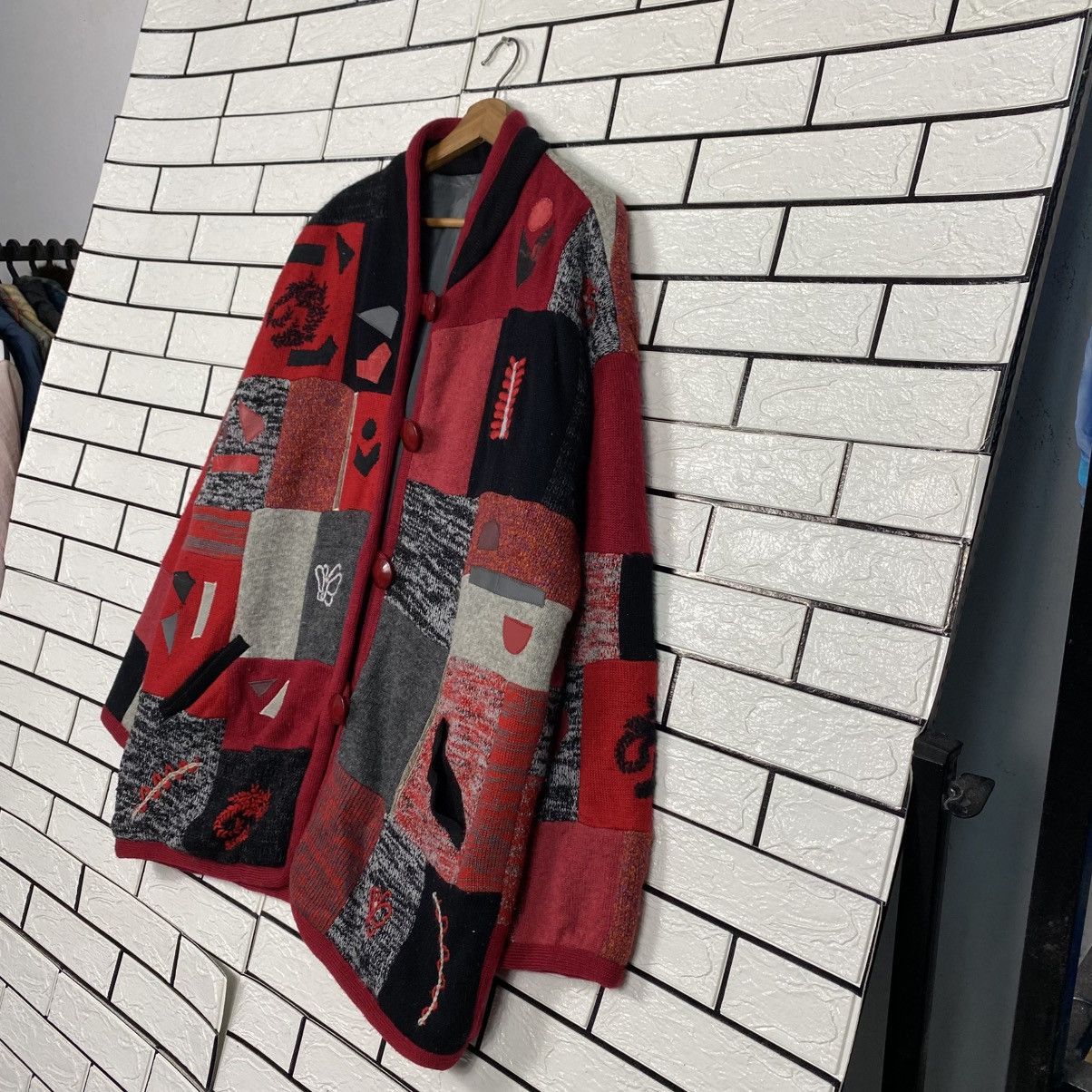 Japanese Brand Vintage Indigo Overcoat Jacket Patchwork Jacket Issey Miyake Size US M / EU 48-50 / 2 - 3 Thumbnail
