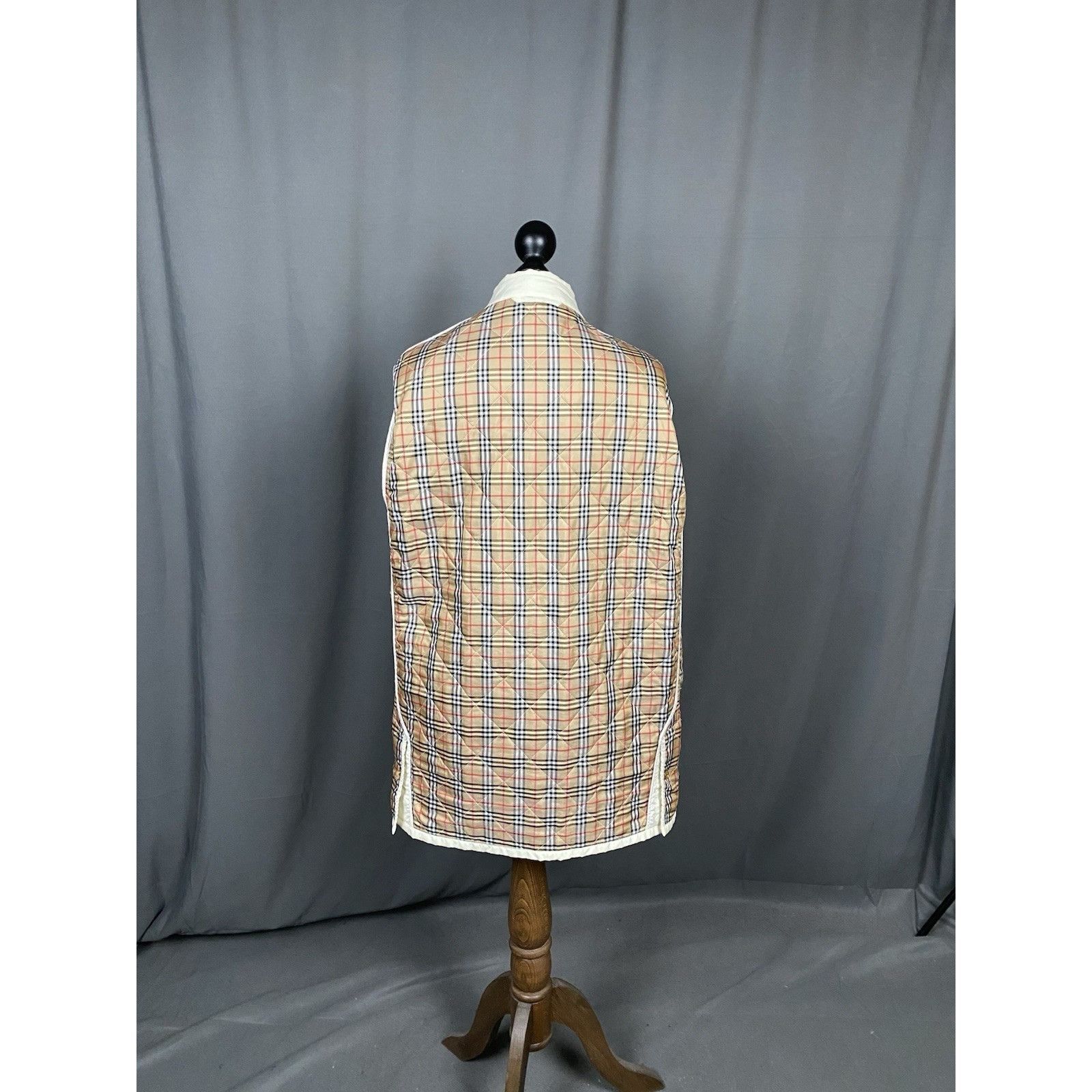 Burberry Burberry Nova Check Vintage Women's White Beige Quilted Jack Size XS / US 0-2 / IT 36-38 - 12 Thumbnail
