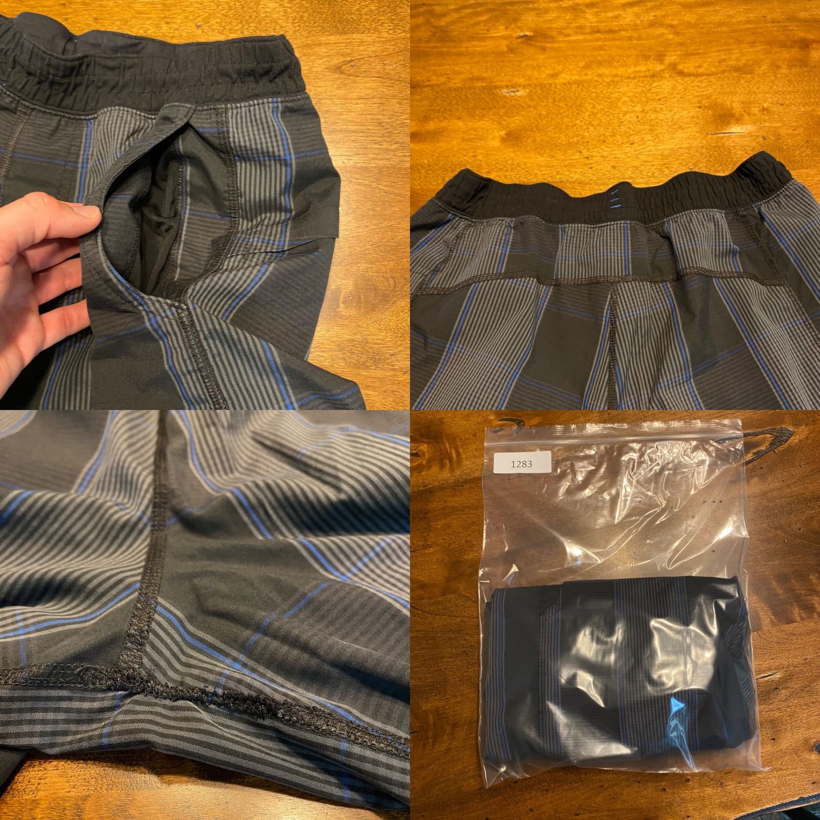Lululemon Lululemon Shorts Mens Medium Gray Blue Black Workout 10.5" Inseam Regular Multicolor Polyester Blend Sweatpants? Size US 31 - 8 Thumbnail