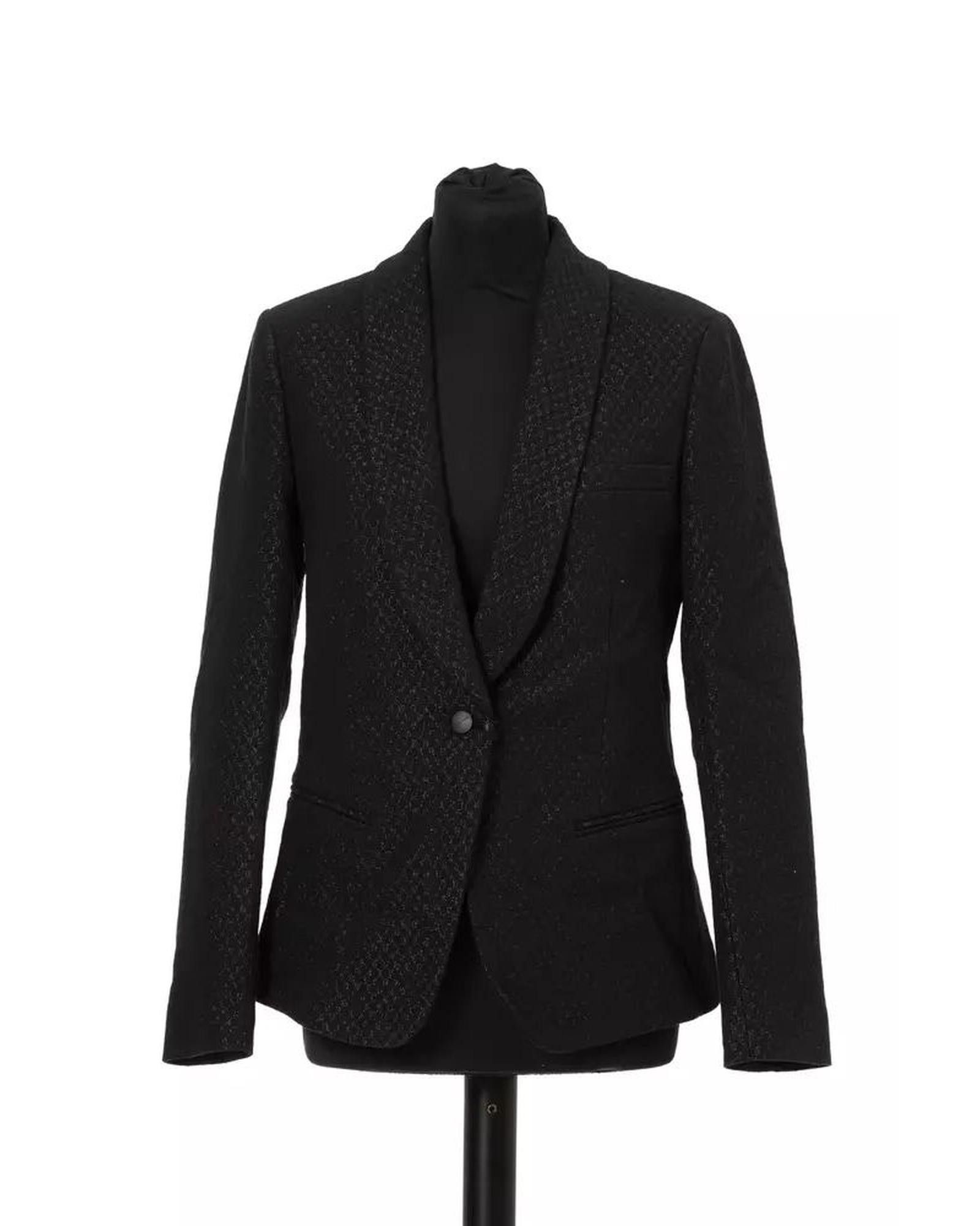 image of Jacob Cohen Lurex Detail Jacket - Slim Cut Classic Style in Black, Women's (Size Large)