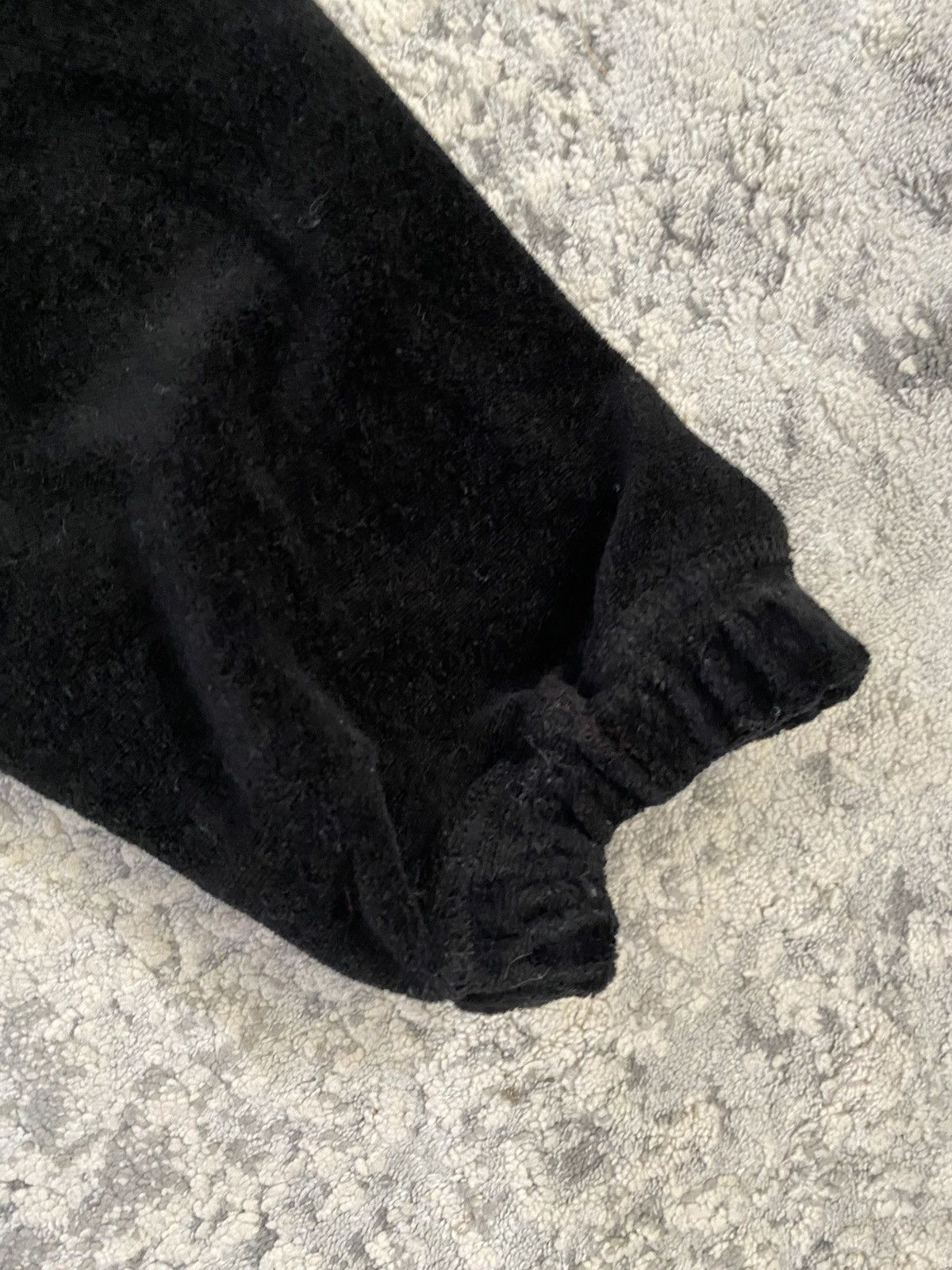 Junya Watanabe AW02 Black Velour Hull Middle School Hoodie Size US S / EU 44-46 / 1 - 6 Thumbnail