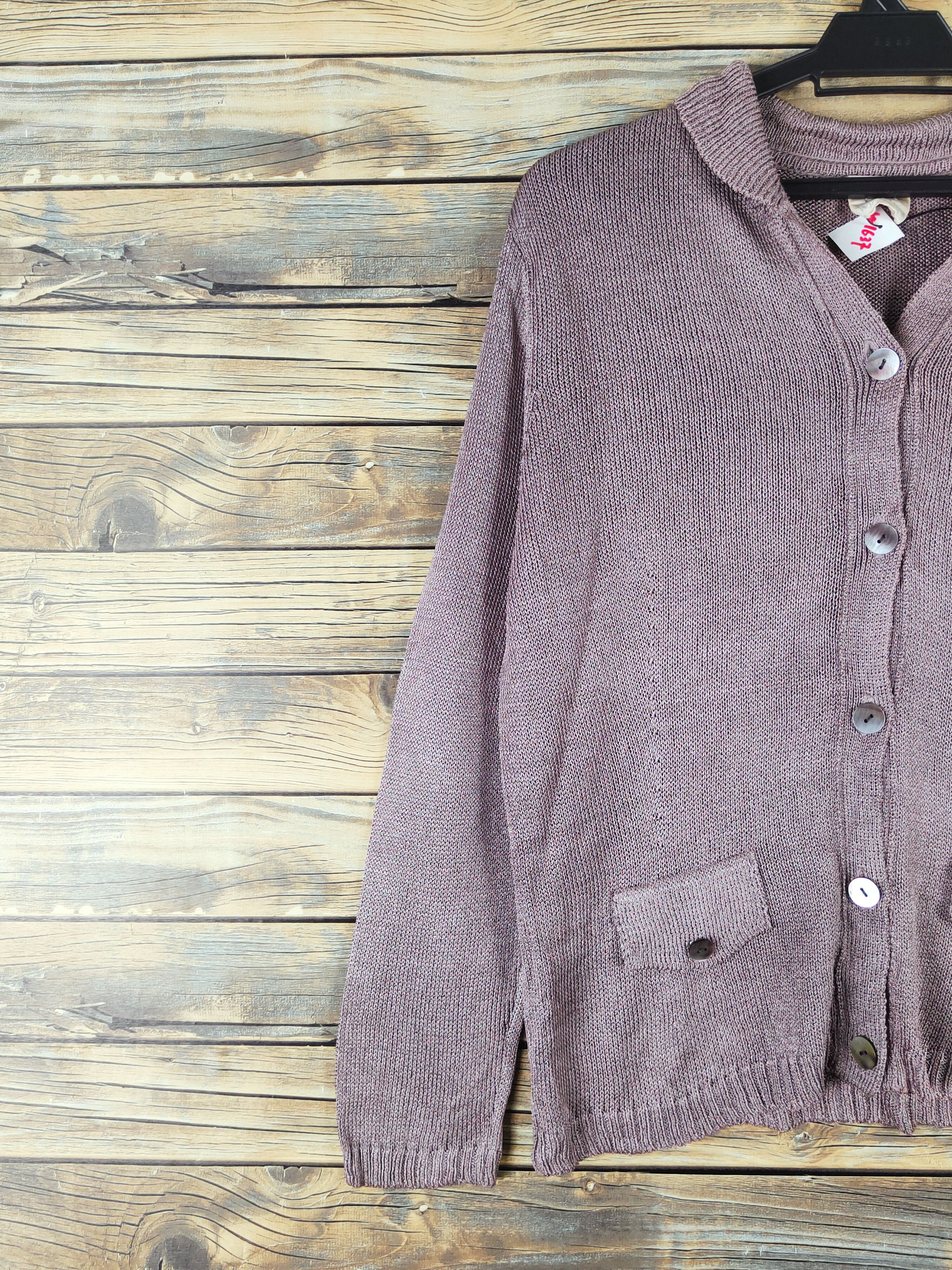 Vintage Macos Purple Knitwear Cardigan #W1637 Size M / US 6-8 / IT 42-44 - 3 Thumbnail