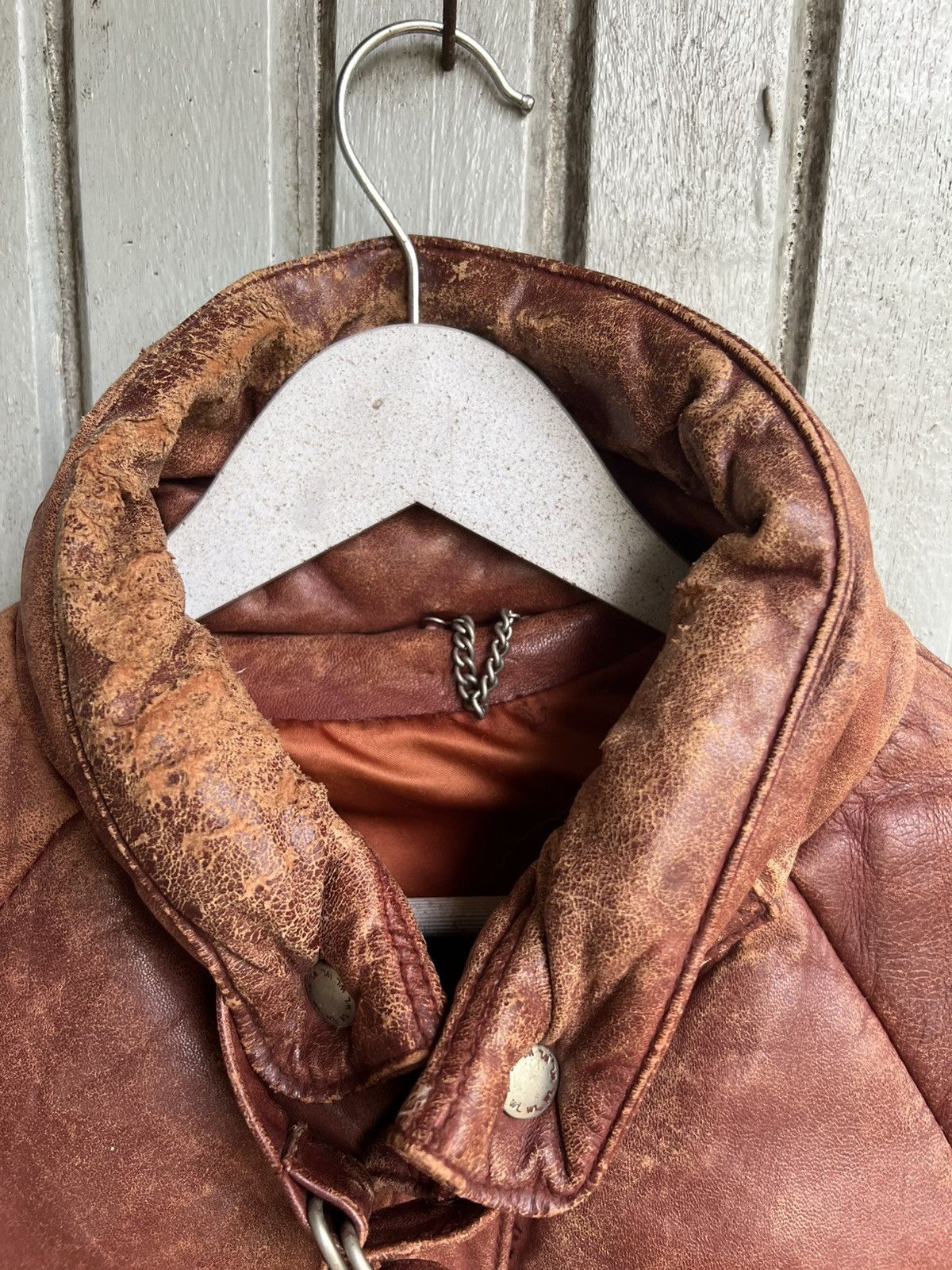 Japanese Brand × Vintage Vtg sp brand by wood lander leather jacket Size US L / EU 52-54 / 3 - 5 Thumbnail