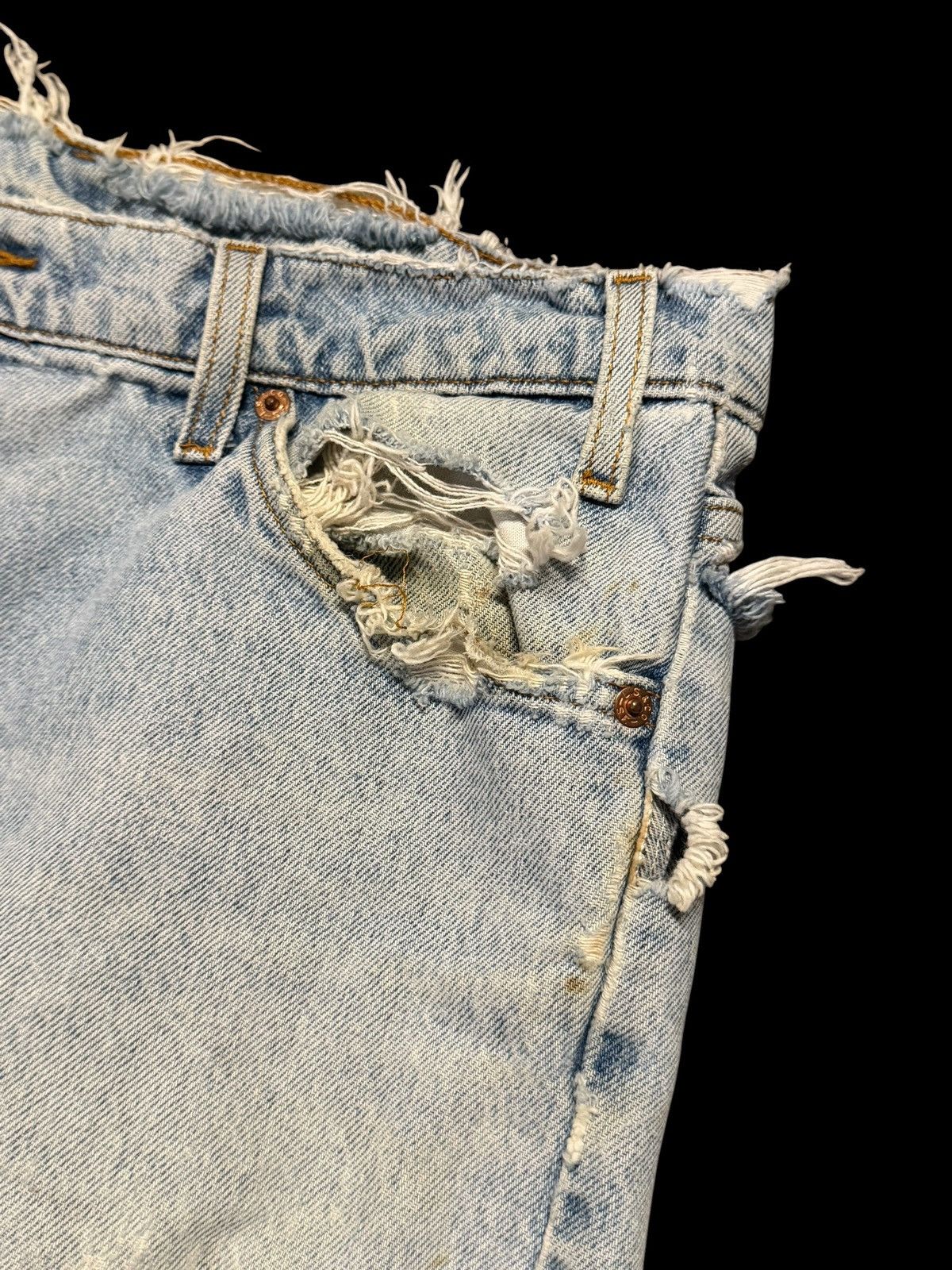 Levi's Thrashed Levi’s orange tab distressed denim size 34 Size US 34 / EU 50 - 4 Thumbnail