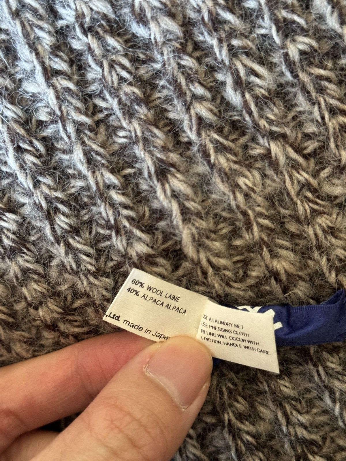Junya Watanabe Beige Wool Blended Scarf Size ONE SIZE - 4 Thumbnail