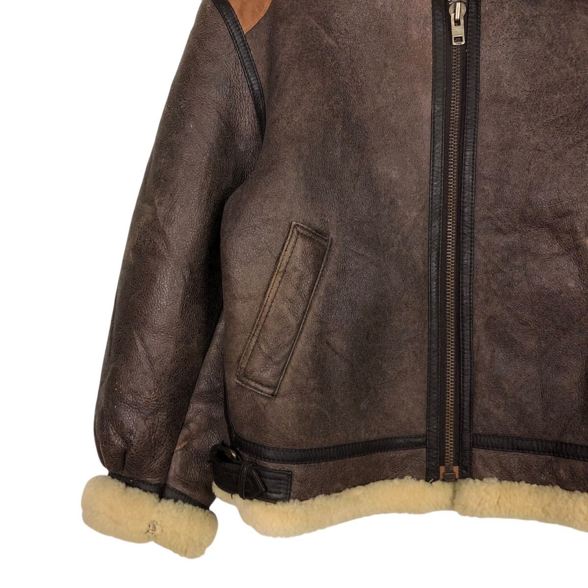 Vintage 🔥VTG LEATHER JACKET SHEARLING B3 PALMUS LIFE ISSEY MIYAKE Size US M / EU 48-50 / 2 - 6 Thumbnail