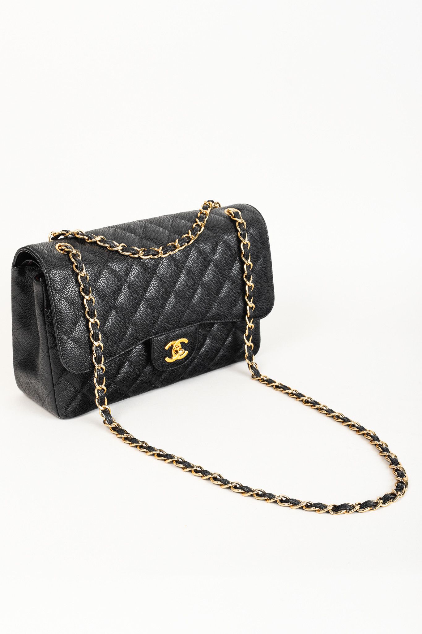 Chanel Chanel Timeless Caviar Leather Classic Jumbo Double Flap Bag Size ONE SIZE - 6 Thumbnail