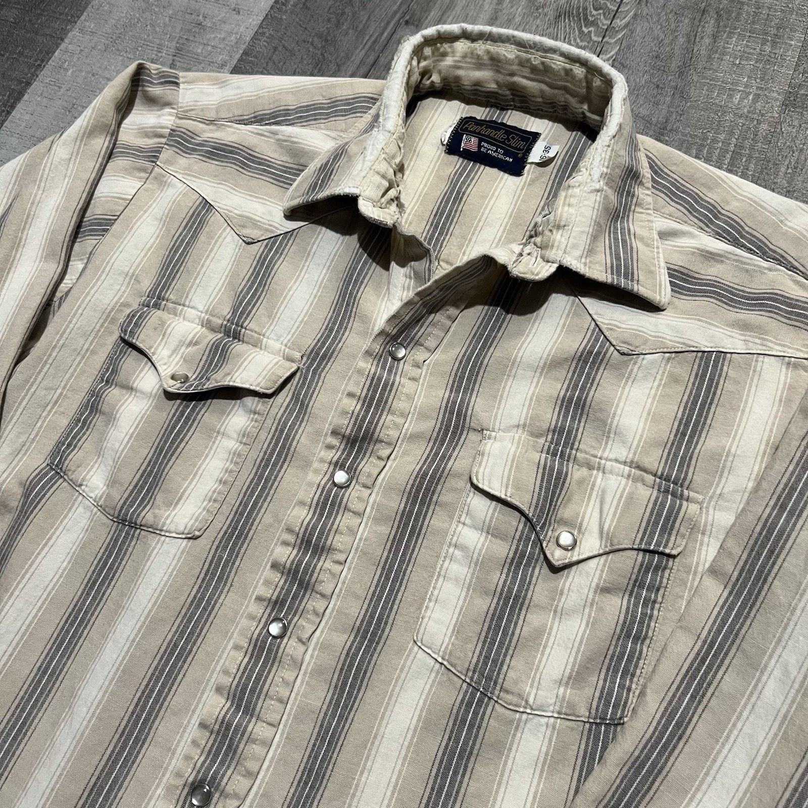 Panhandle Slim Vintage Panhandle Western Pearl Snap Striped Cowboy Shirt Size US L / EU 52-54 / 3 - 3 Thumbnail