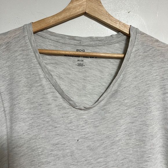 Bdg BDG Heather Gray V-Neck Standard Fit T-Shirt - Size M Size US M / EU 48-50 / 2 - 7 Thumbnail