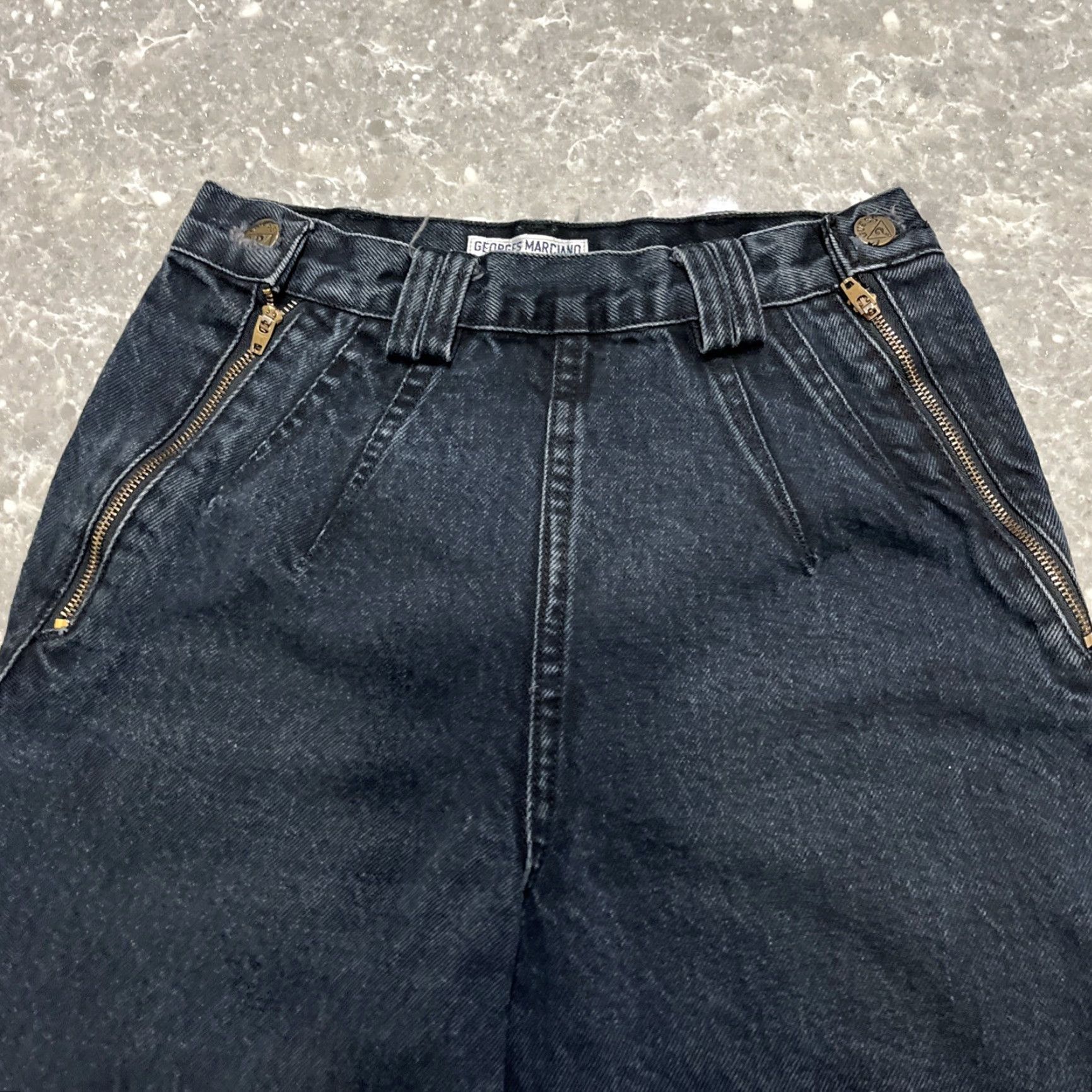 Guess VINTAGE Guess Georges Marciano Jeans Women 26x28 Zip Waist Acid Wash Y2K 90s Grunge Punk Rock Blue 5-Pocket Size 26" / US 2 / IT 38 - 2 Thumbnail