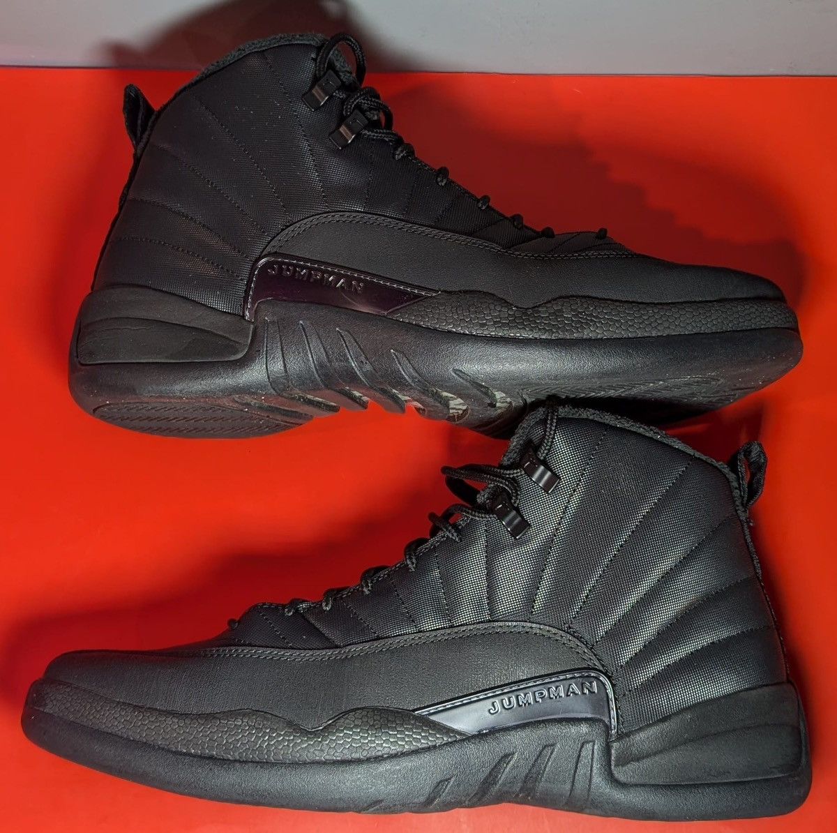 Jordan Brand Size 13 - Air Jordan 12 Retro Winterized Triple Black Size US 13 / EU 46 - 2 Thumbnail