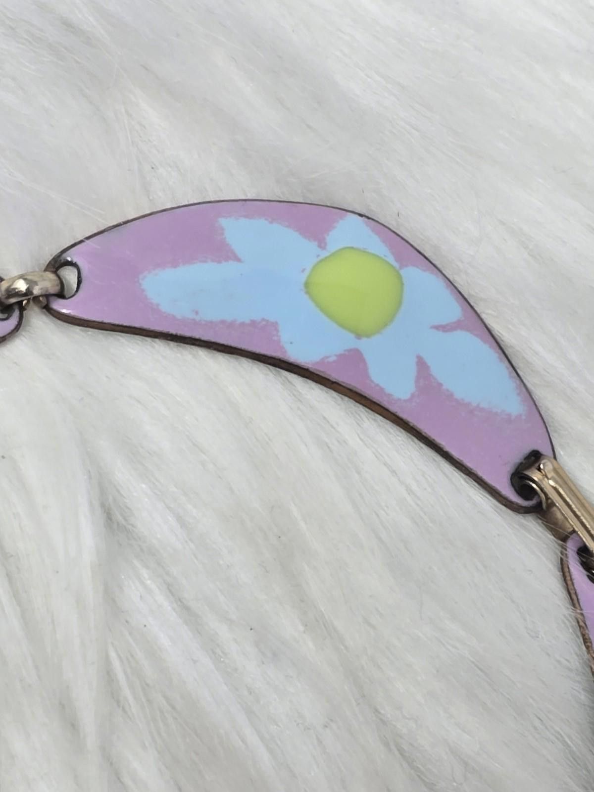 Other Vintage Kay Denning Enamel Flower Necklace Size ONE SIZE - 8 Thumbnail