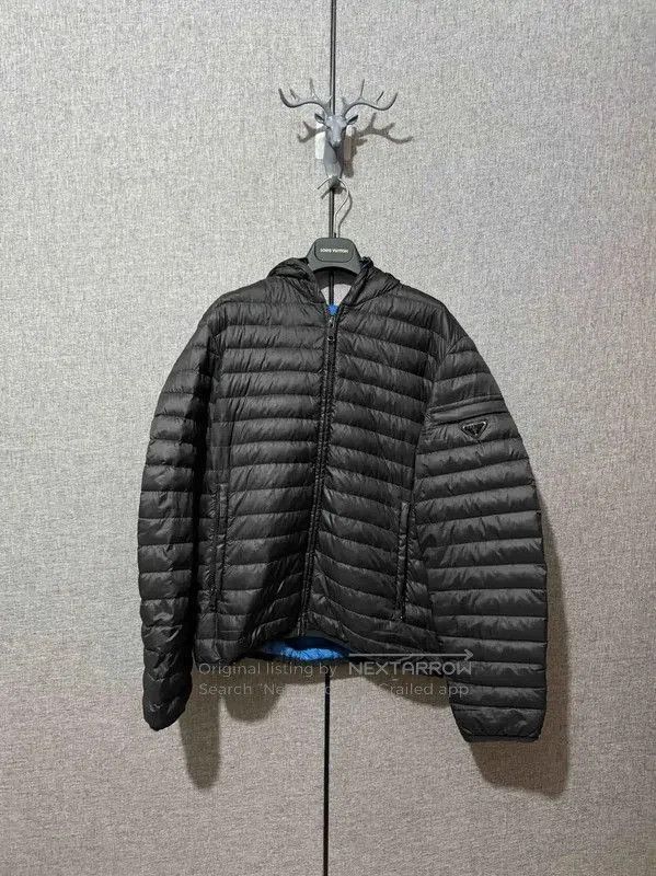 Prada Prada Men's Black Quilted Down Jacket. Size US L / EU 52-54 / 3 - 1 Thumbnail