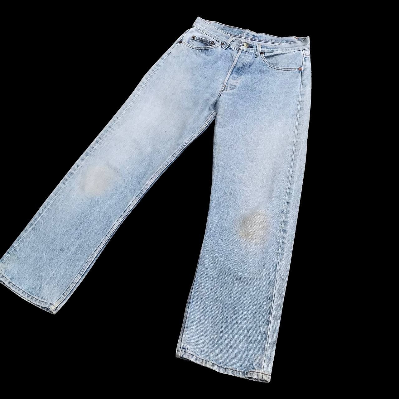 Levi's Vintage Clothing 80S Vintage Levis 501 USA lightwash dirty Stain W29x28 inch Size US 29 - 12 Thumbnail