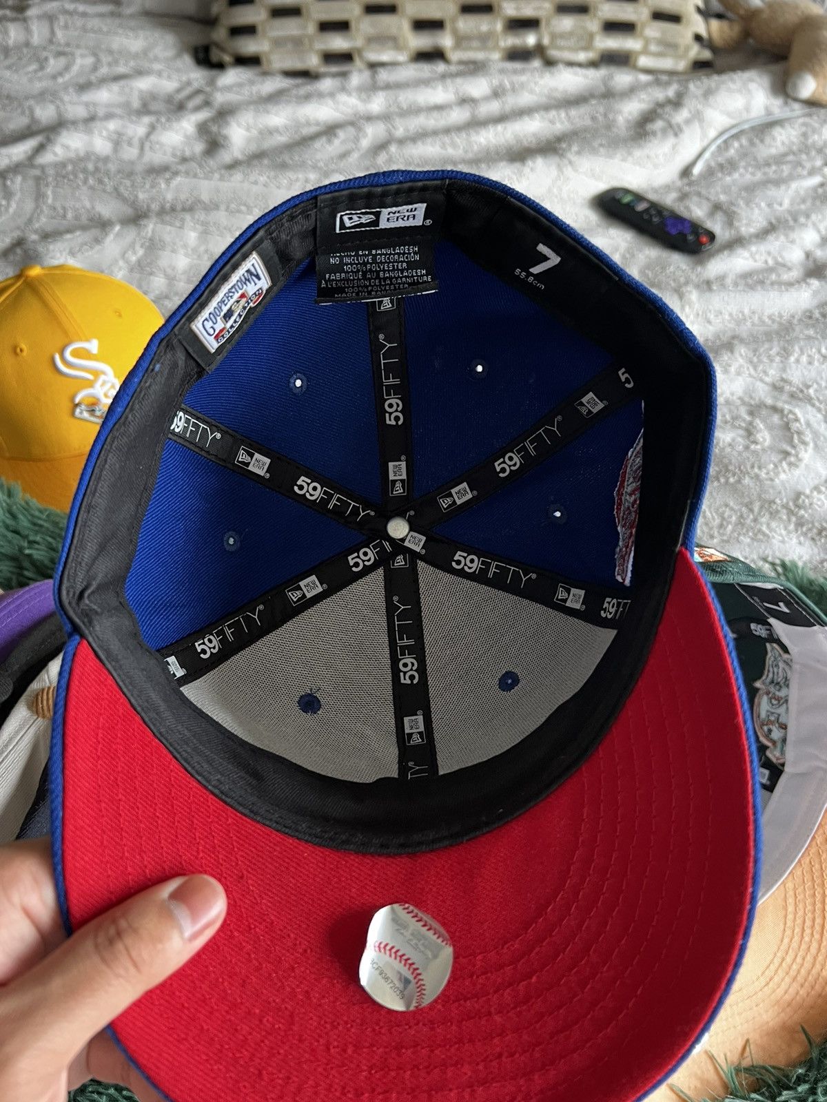 New Era Blue Atlanta Braves 59fifty Fitted w/Side Patch 7 Size ONE SIZE - 4 Thumbnail