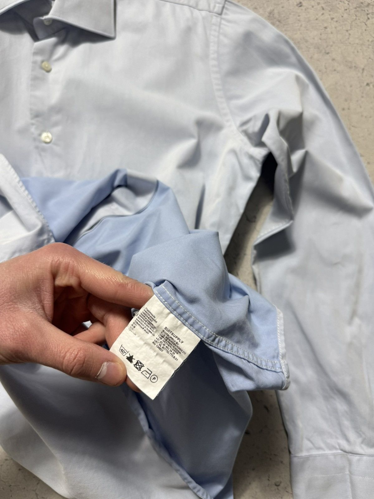 Suitsupply Suitsupply Luxury Button Up Shirt Blue Size US M / EU 48-50 / 2 - 9 Thumbnail