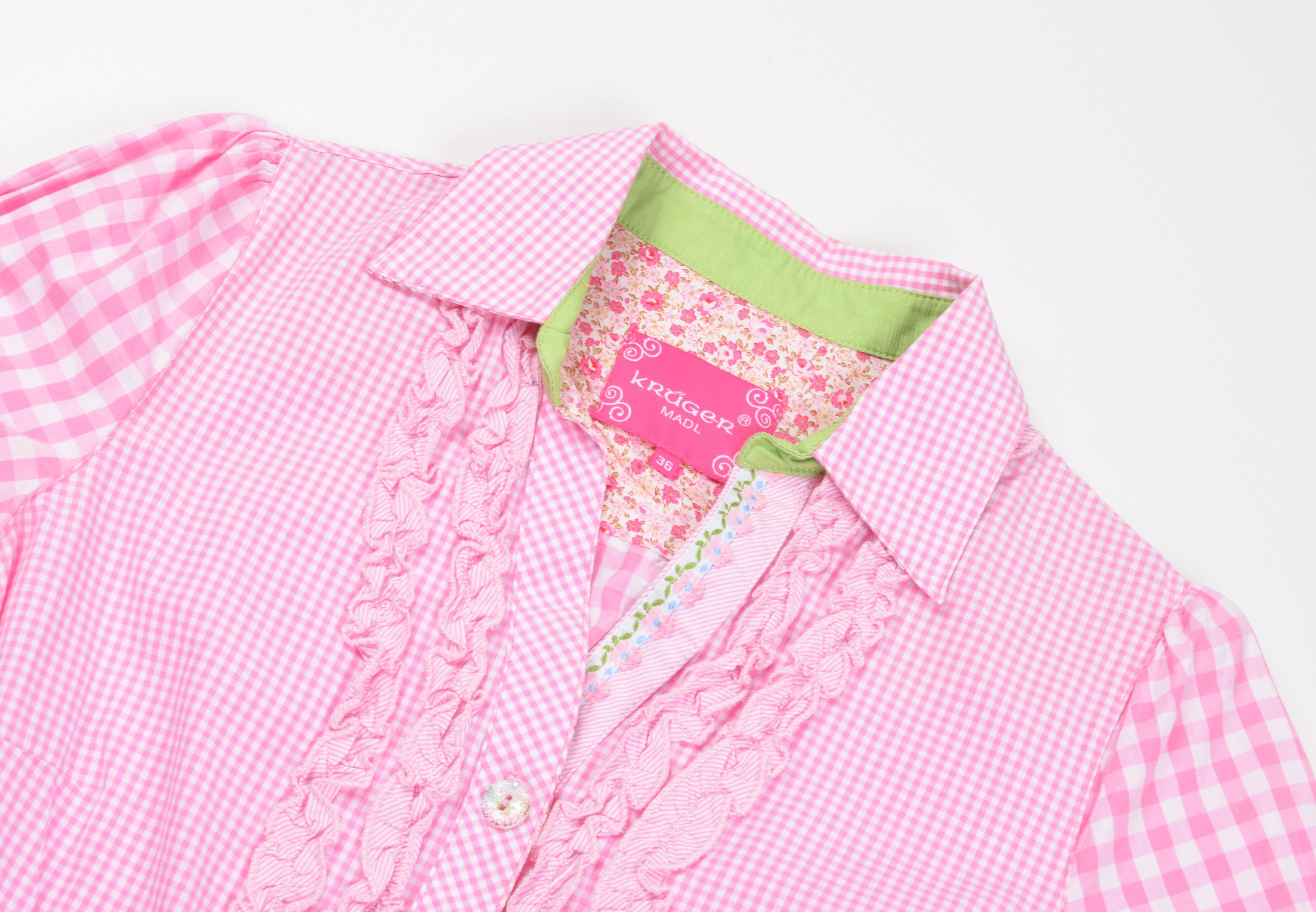 Vintage Kruger Y2K Checkered Baby Doll Austrian Cottagecore Shirt Size S / US 4 / IT 40 - 5 Thumbnail