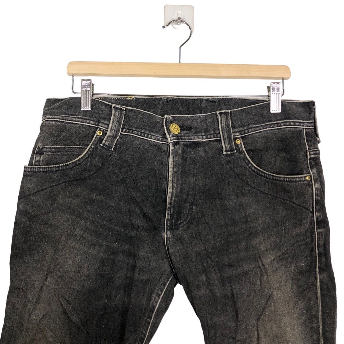 Japanese Brand × Lee 🔥90’s Rare Distressed Denim Jeans Lee Punk Design Size US 33 - 10 Thumbnail