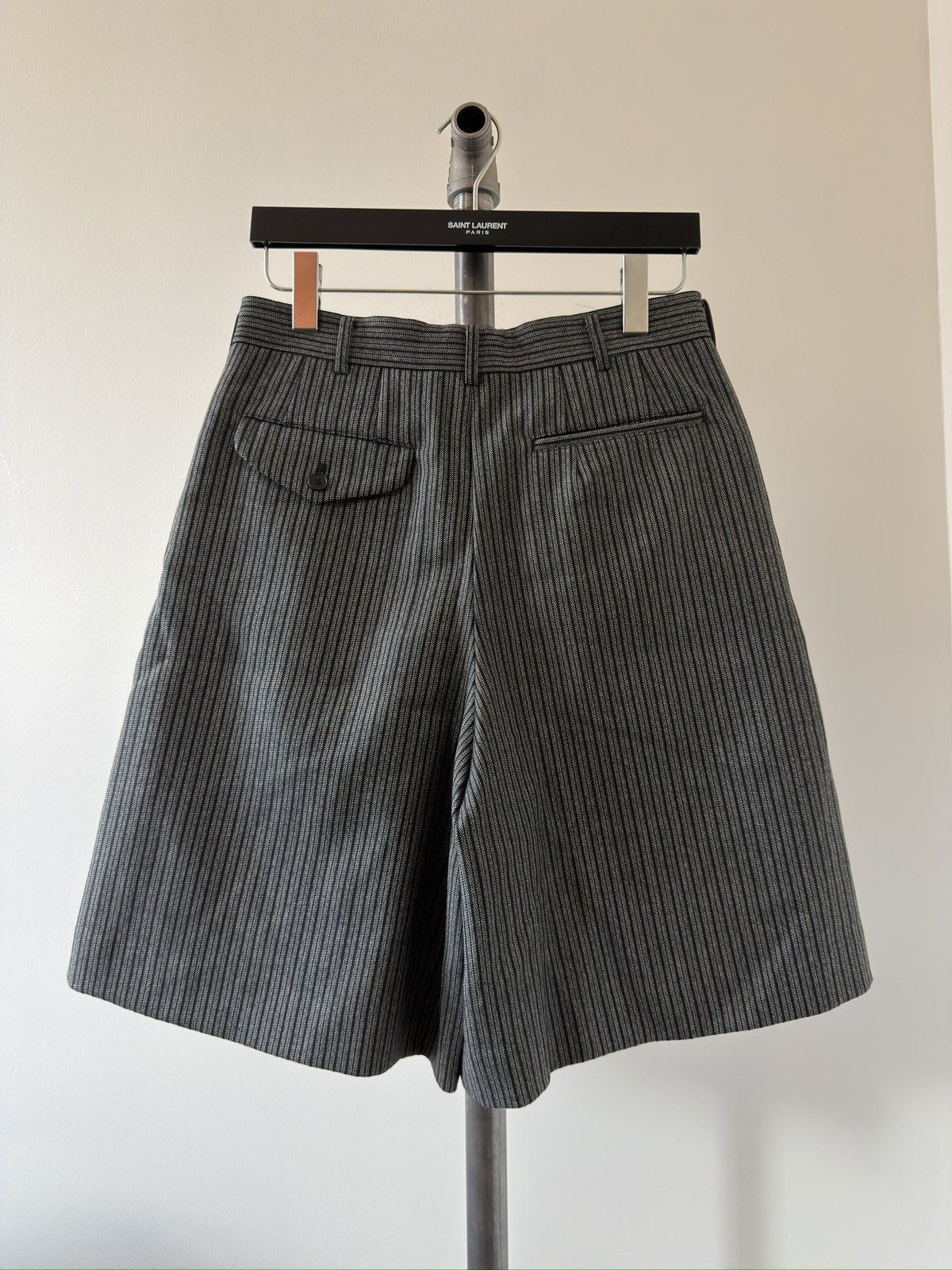 Comme des Garcons Homme Plus AW12 Pinstripe Wide Shorts Size US 28 / EU 44 - 2 Thumbnail