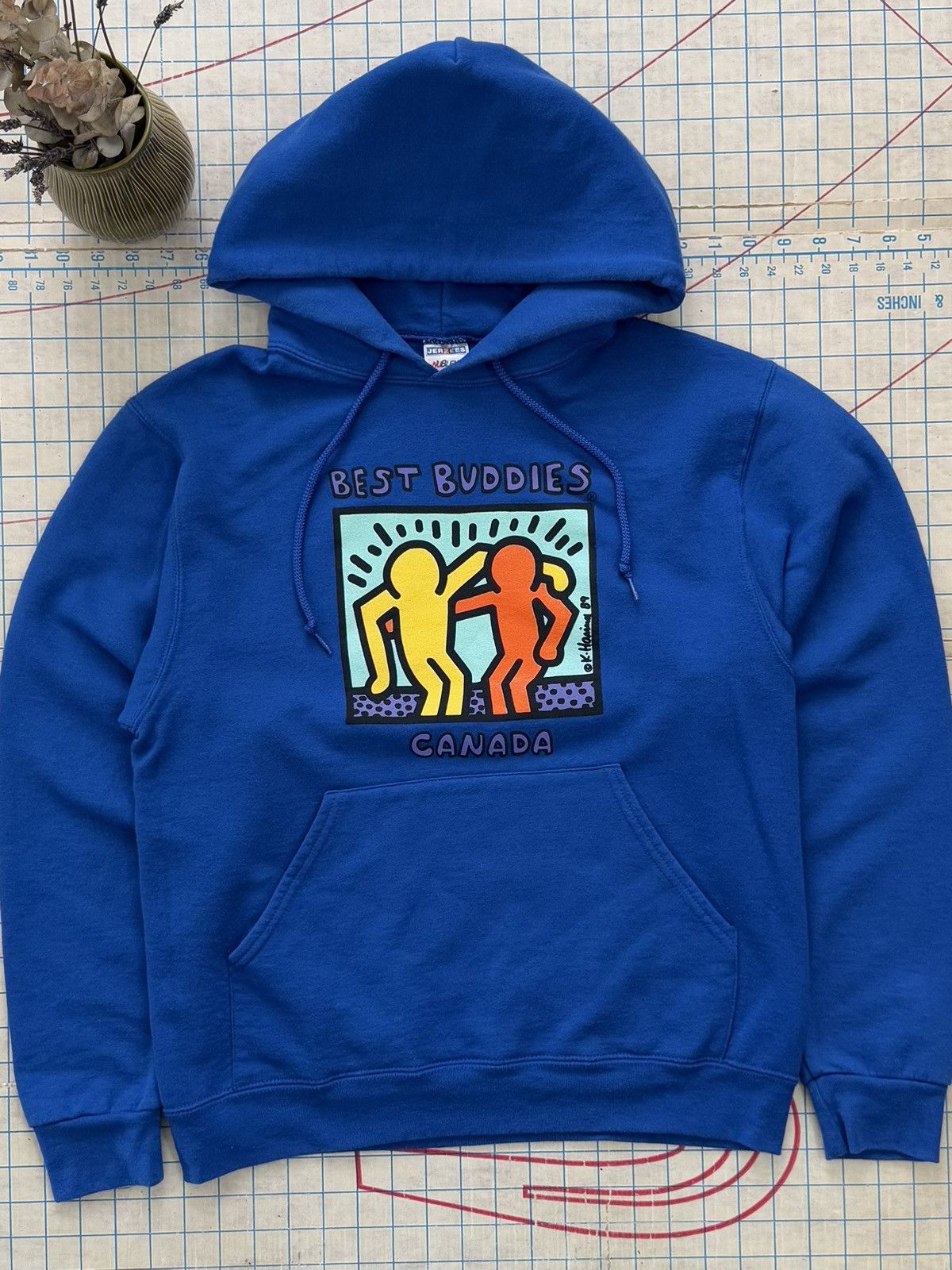 Keith Haring × Vintage Keith Haring Best Buddies Canada Hoodie Blue Size Small Size US S / EU 44-46 / 1 - 2 Thumbnail