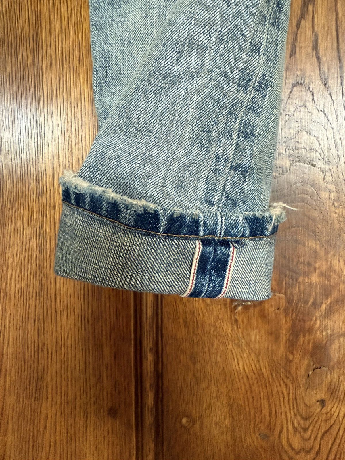 SS16 Saint Laurent selvedge knee rip jeans Hedi 31 crash