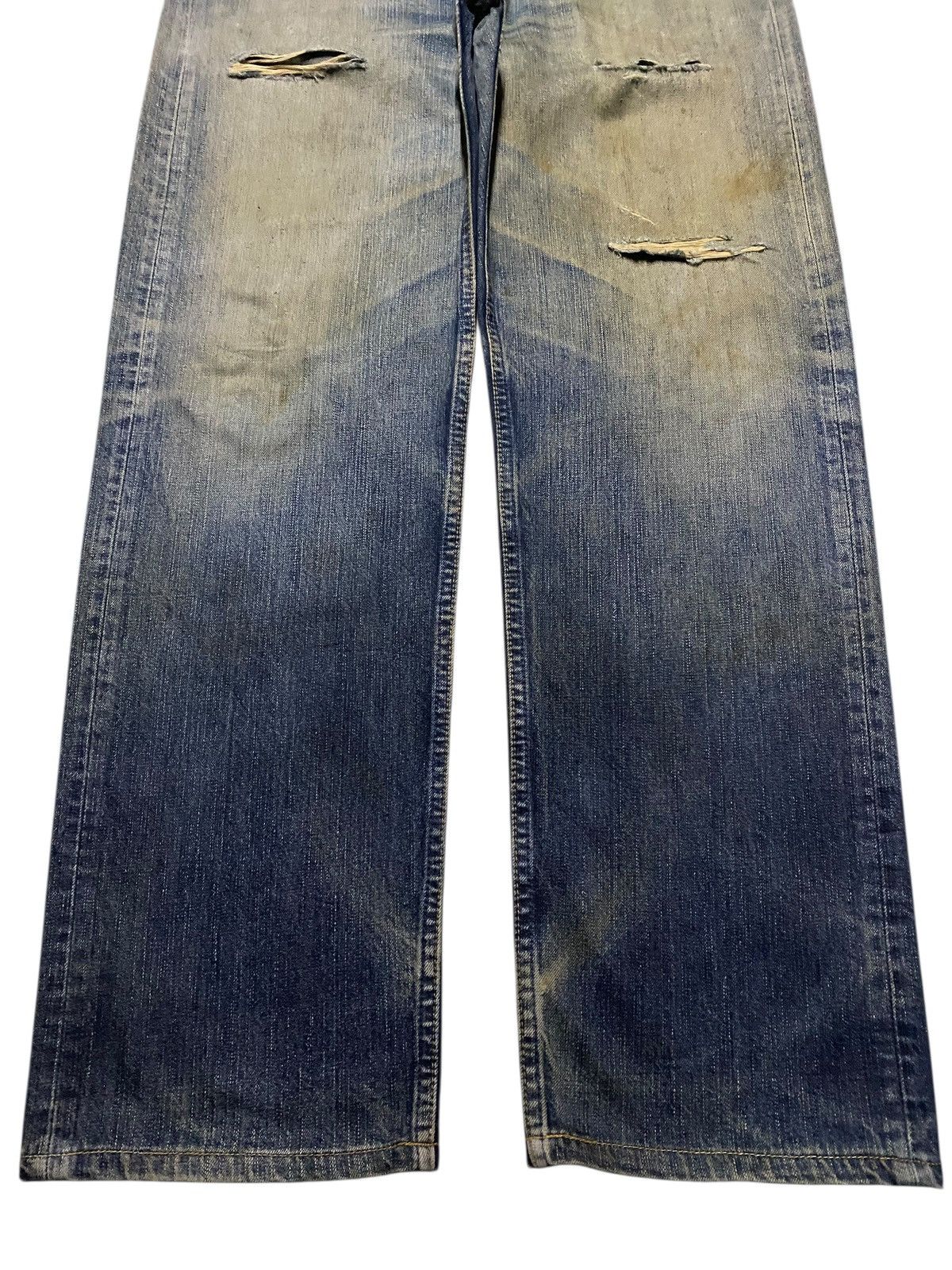 Levi's Vintage Levis 503 Mud Wash Distressed Button J09 Baggy Jeans Size US 34 / EU 50 - 5 Thumbnail
