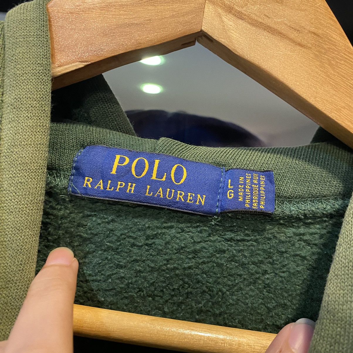 Polo Ralph Lauren × Ralph Lauren Hoodie Man Ralph Lauren Green Faded Embroidered Logo Size US L / EU 52-54 / 3 - 8 Thumbnail