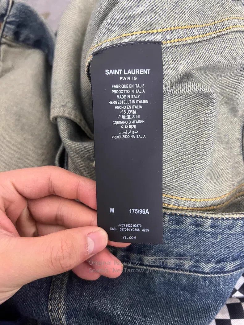 Saint Laurent Paris Saint Laurent Paris Classic Blue Denim Jacket Size US M / EU 48-50 / 2 - 4 Thumbnail