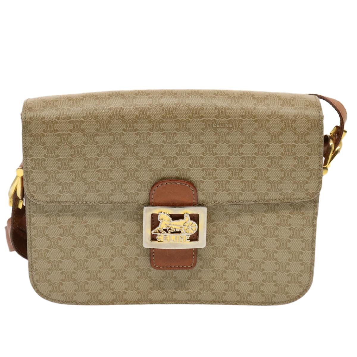 Celine CELINE Macadam Canvas Shoulder Bag Beige Size ONE SIZE - 2 Thumbnail