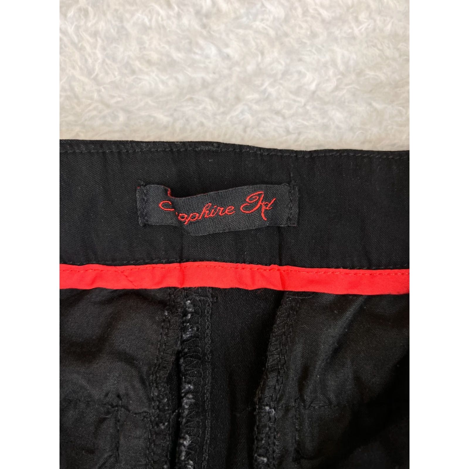 Vintage Sapphire Red Brand Womens Pants Chino Flared Cotton Blend Mid Rise Casual 9 Black Size 30" / US 8 / IT 44 - 3 Thumbnail