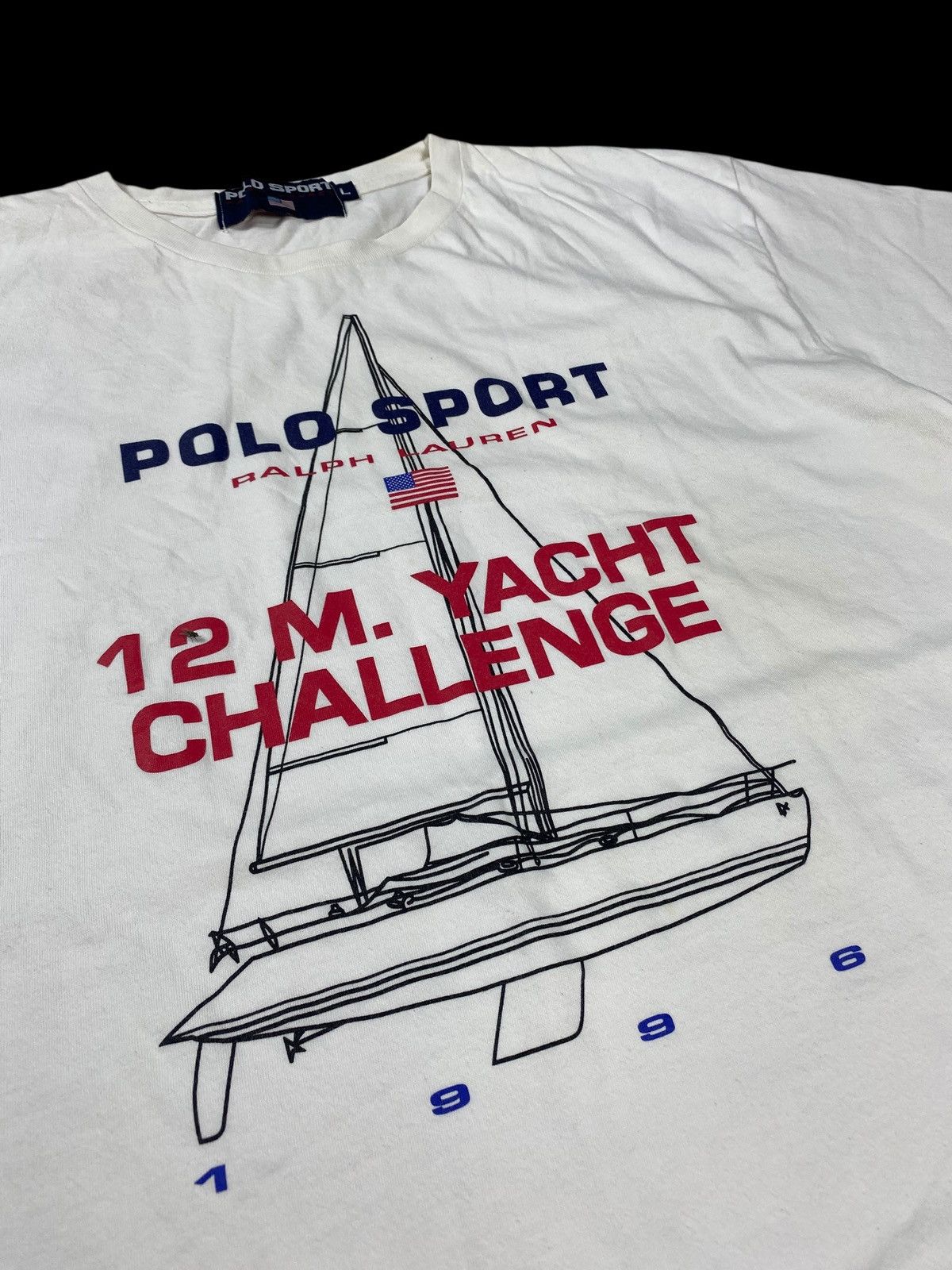 Polo Ralph Lauren Vintage Polo Sport 12M Yacht Tee Size US L / EU 52-54 / 3 - 4 Thumbnail