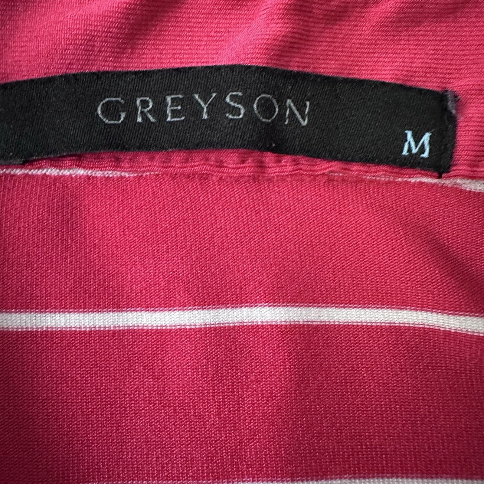 Lauren Ralph Lauren Greyson Polo Shirt Men Medium Pink White Striped Performance Size US M / EU 48-50 / 2 - 6 Thumbnail