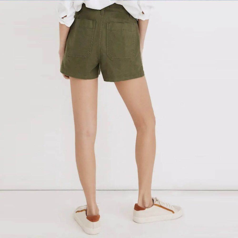 Madewell New Madewell Cotton Olive High Rise Shorts Size 30 Size 30" / US 8 / IT 44 - 1 Thumbnail