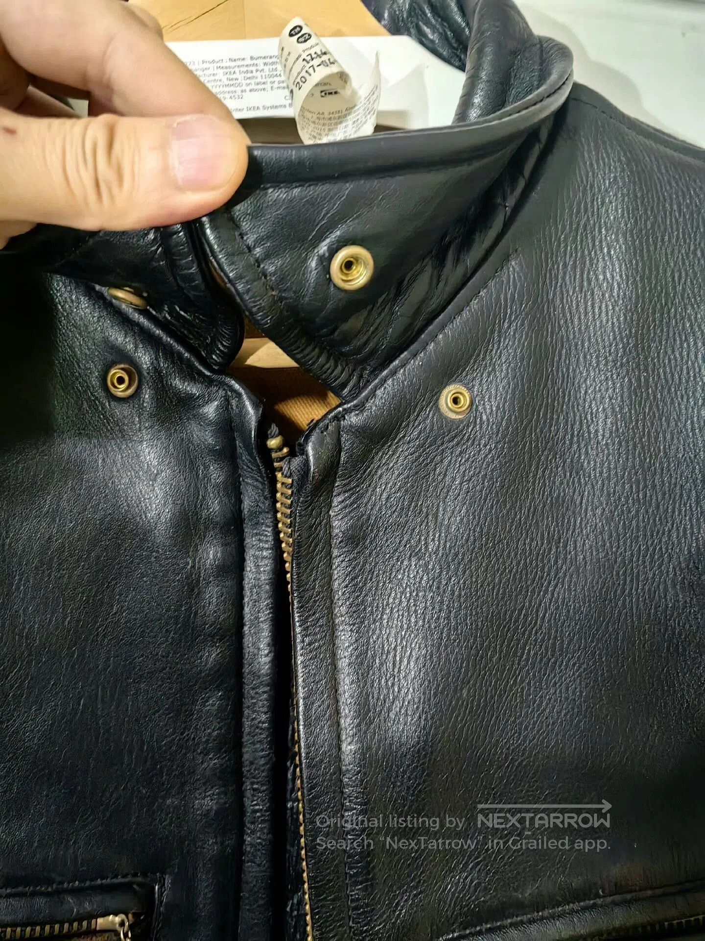 AZ by junhashimoto Vintage Black Leather Jacket with Waldes Zipper. Size US M / EU 48-50 / 2 - 4 Thumbnail