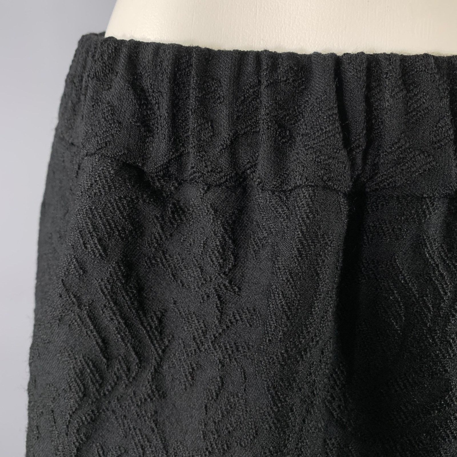 Other NOOY S Black Wool Cotton Jacquard Floral Elasticated Pants Size US 30 / EU 46 - 4 Thumbnail